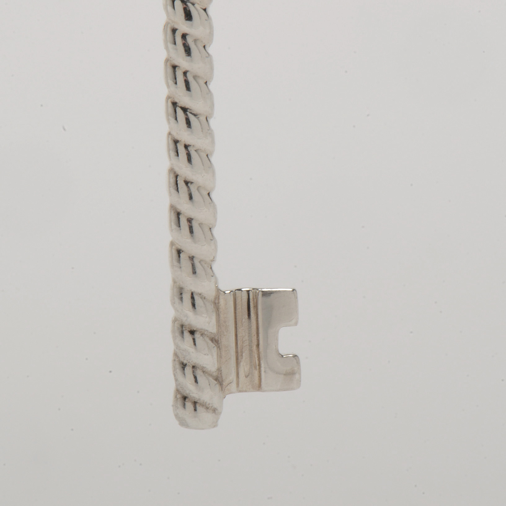 Tiffany & Co. Sterling Silver Heart Shape Skeleton Key Pendant