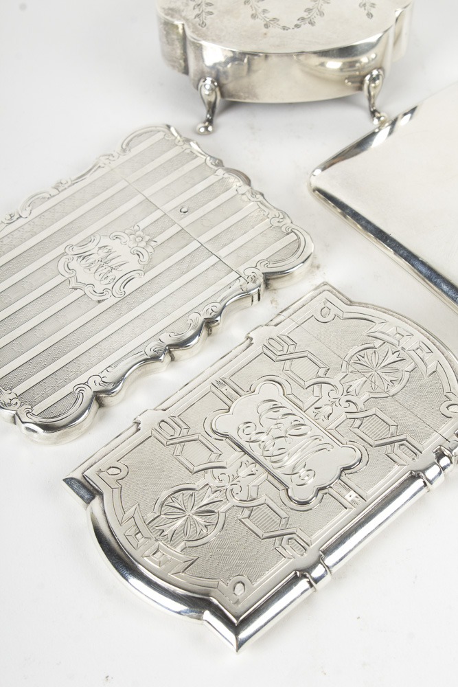Sterling Silver and Silver Plated Cases and Lined Trinket Box