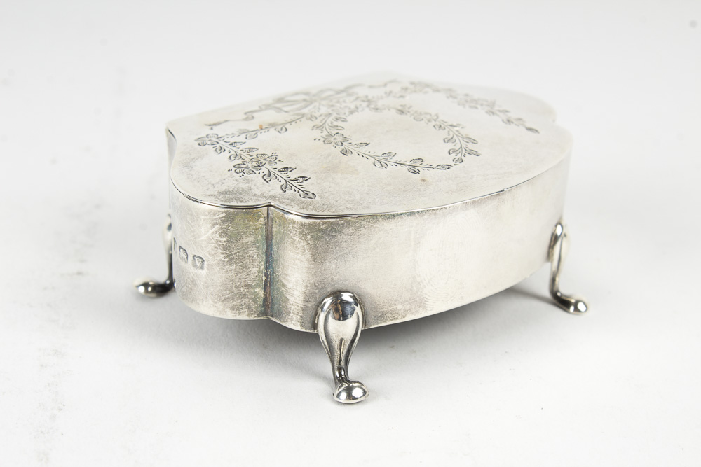 Sterling Silver and Silver Plated Cases and Lined Trinket Box