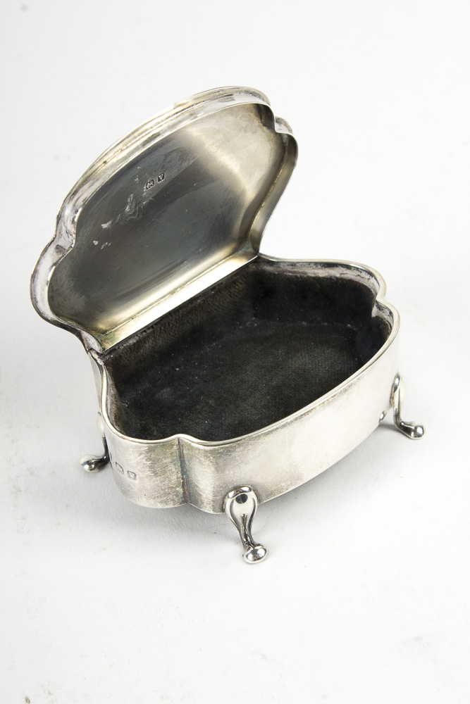 Sterling Silver and Silver Plated Cases and Lined Trinket Box