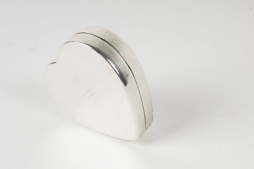 Gucci Heart Shaped Sterling Silver Box