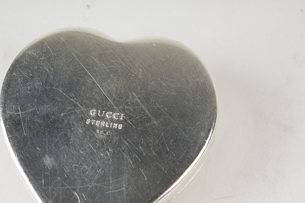 Gucci Heart Shaped Sterling Silver Box