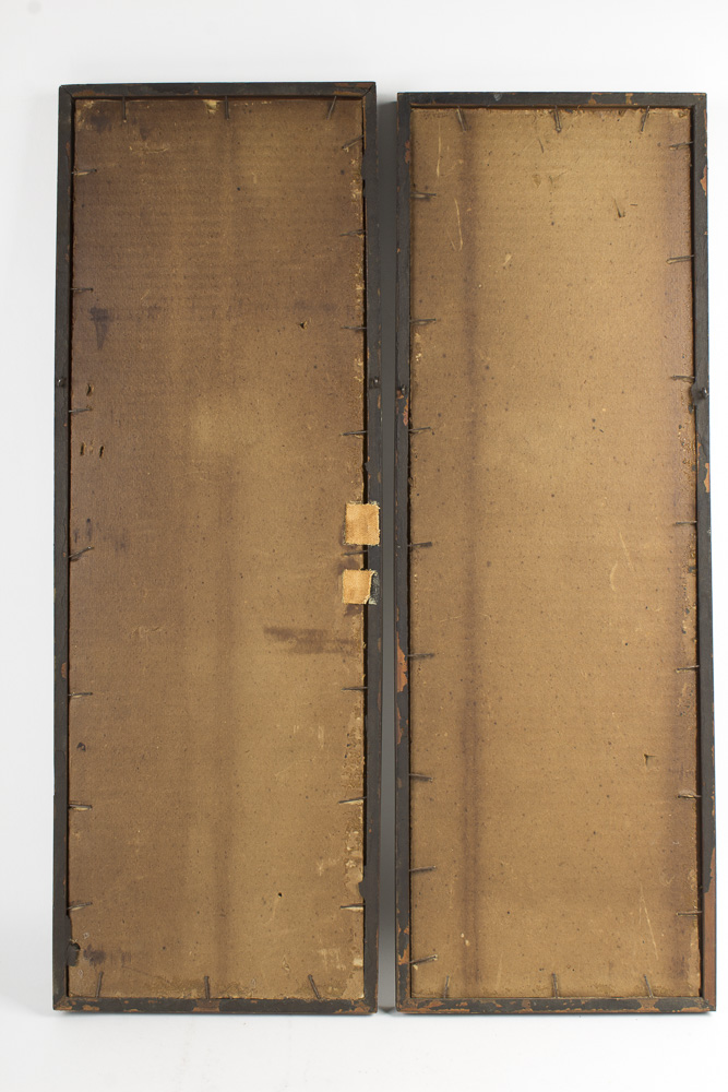 Pair of Asian Inspired Gouache Landscape Paintings