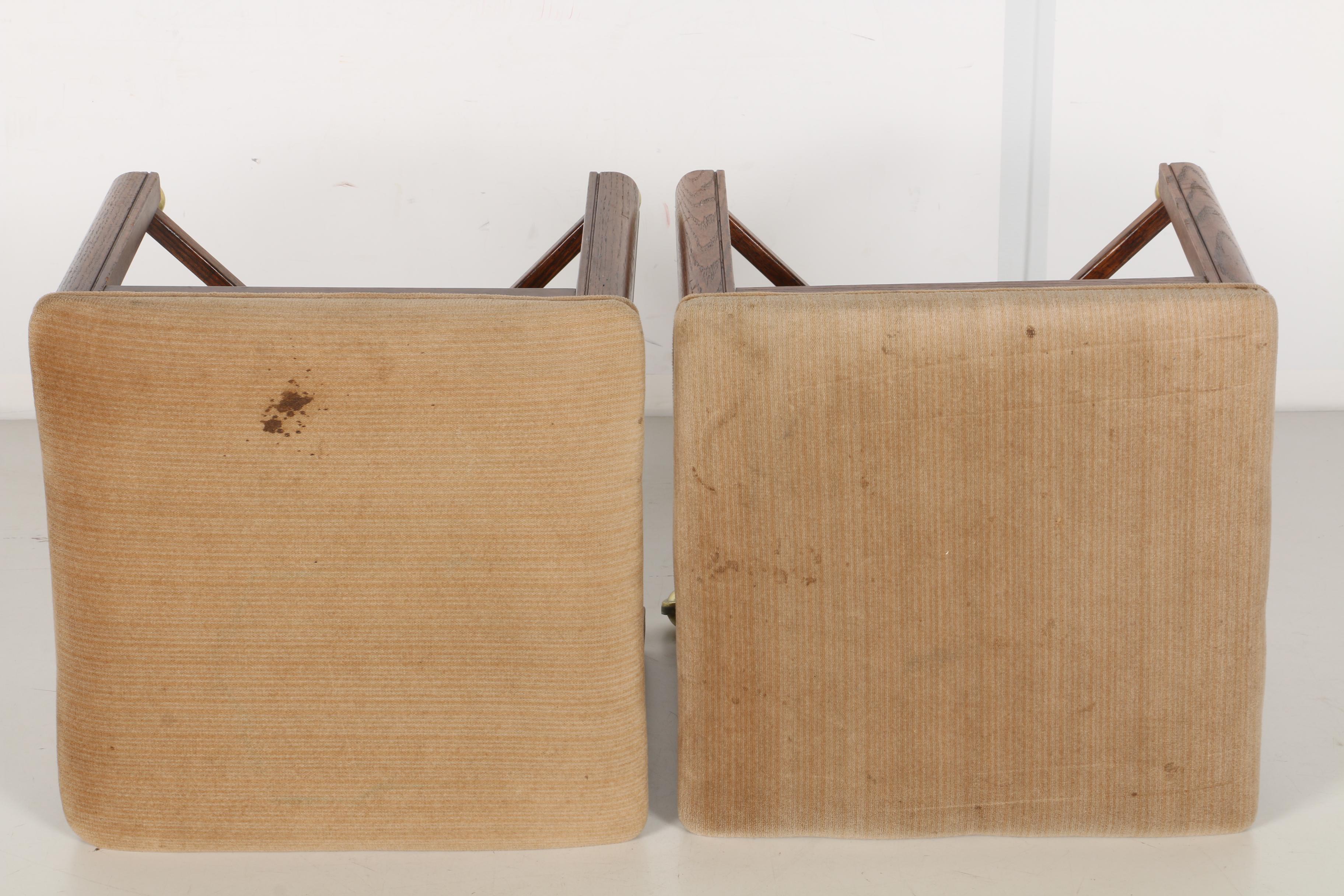 Vintage Rolling Ottomans by Stanley Furniture