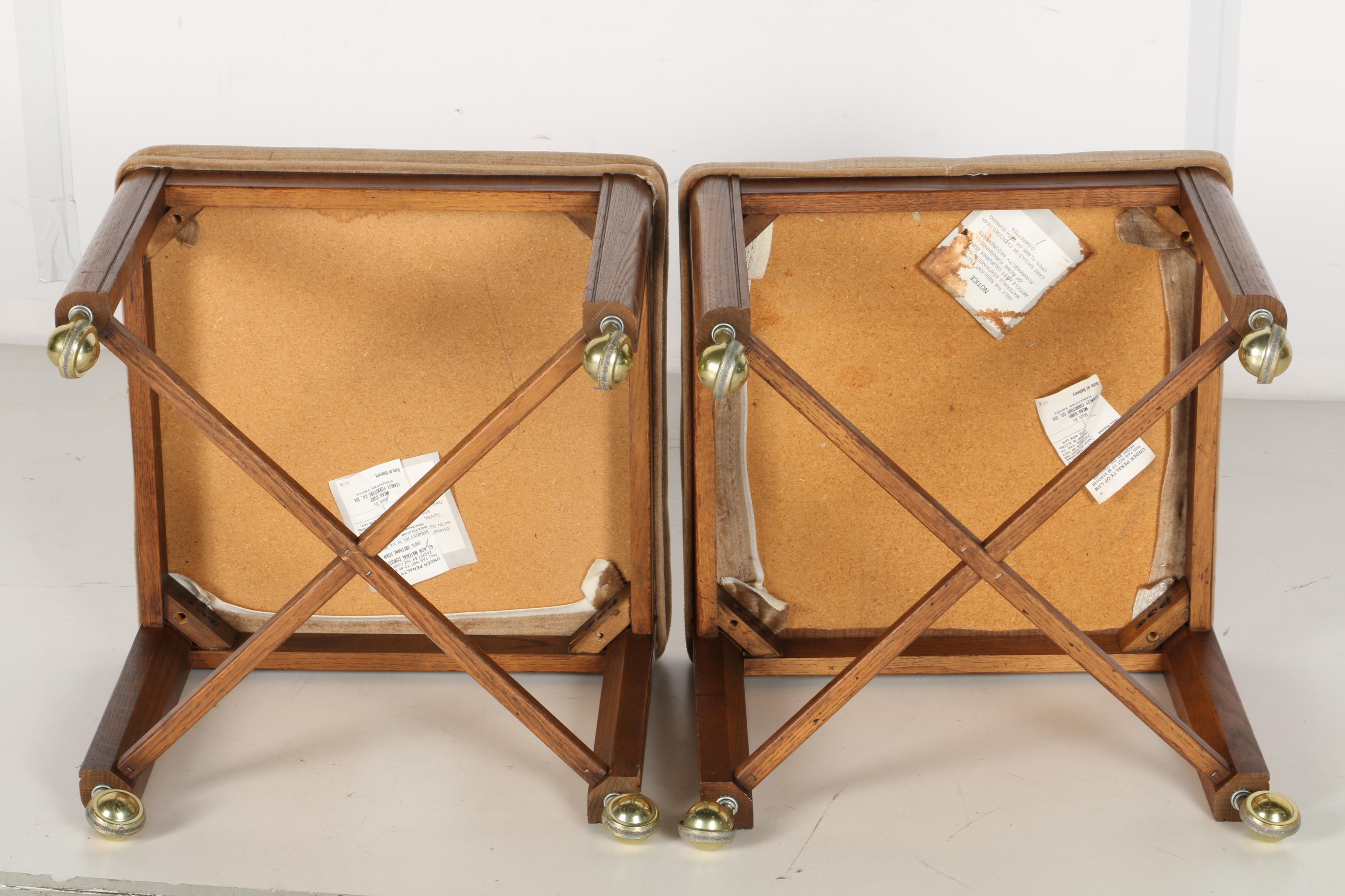 Vintage Rolling Ottomans by Stanley Furniture