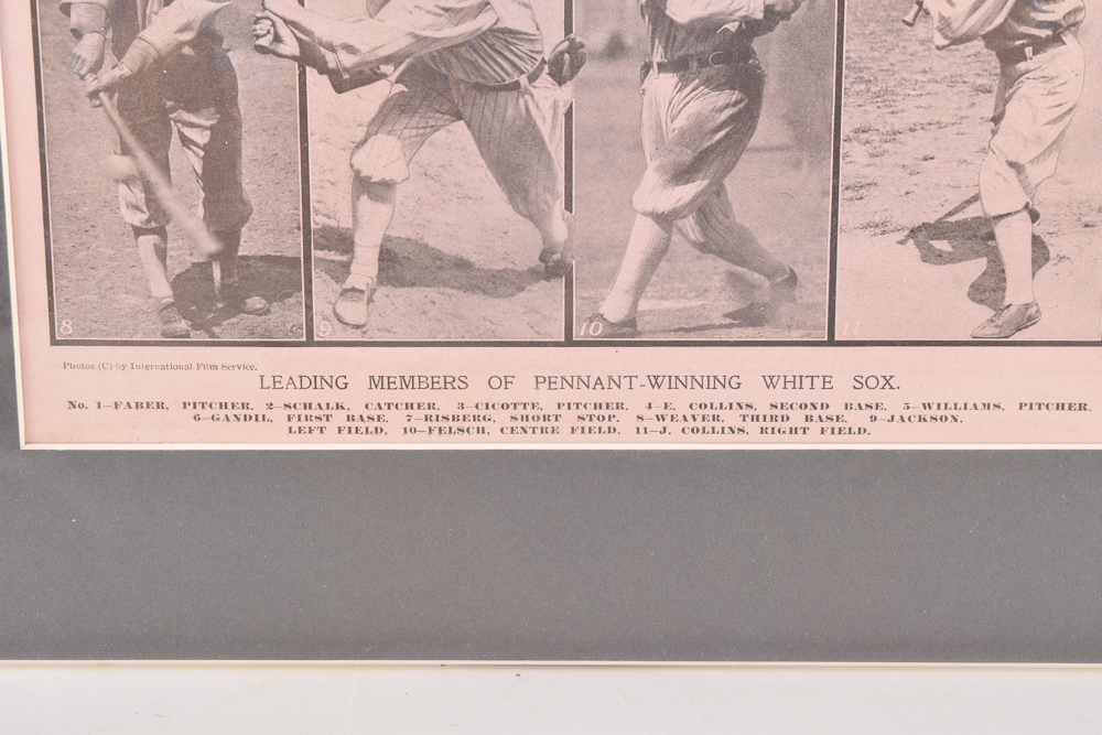 Original 1919 "National Police Gazette" Cover Featuring "Shoeless" Joe Jackson and the Chicago White Sox