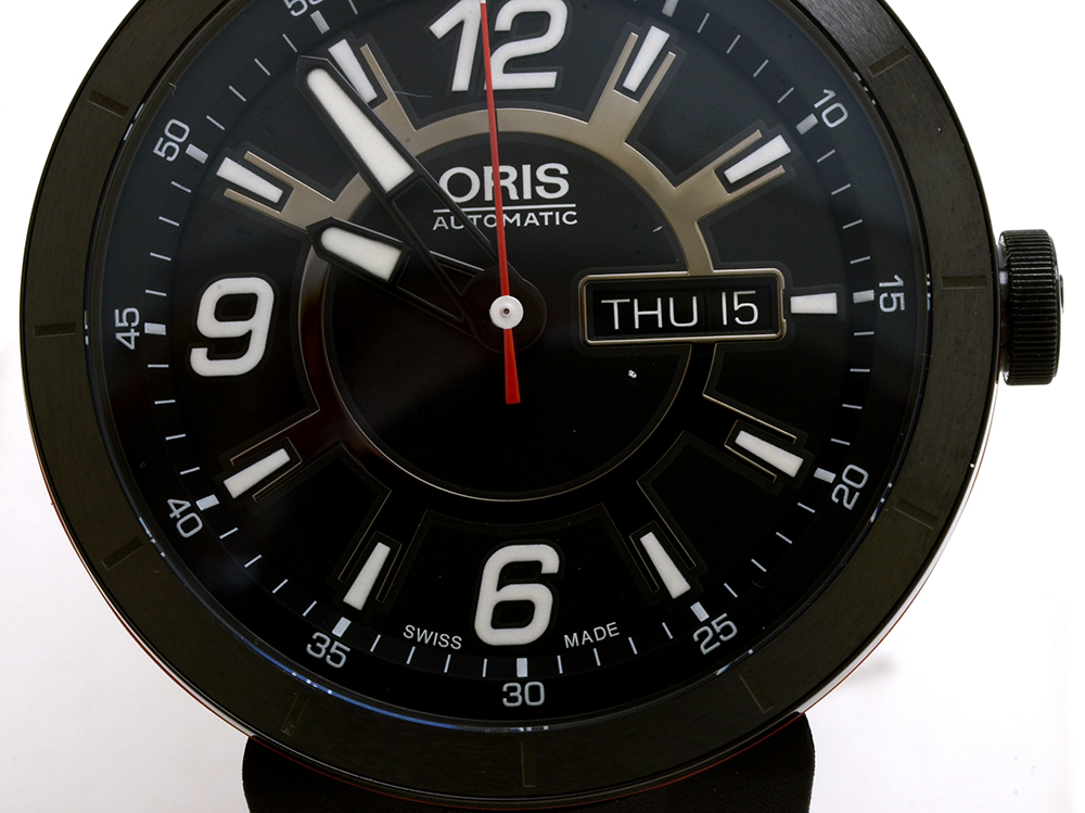 NEW Oris TT1 Day Date 43mm PVD/DLC Black Coated Steel Automatic