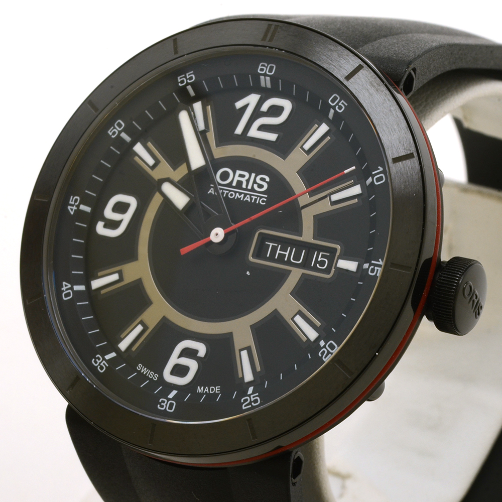 NEW Oris TT1 Day Date 43mm PVD/DLC Black Coated Steel Automatic