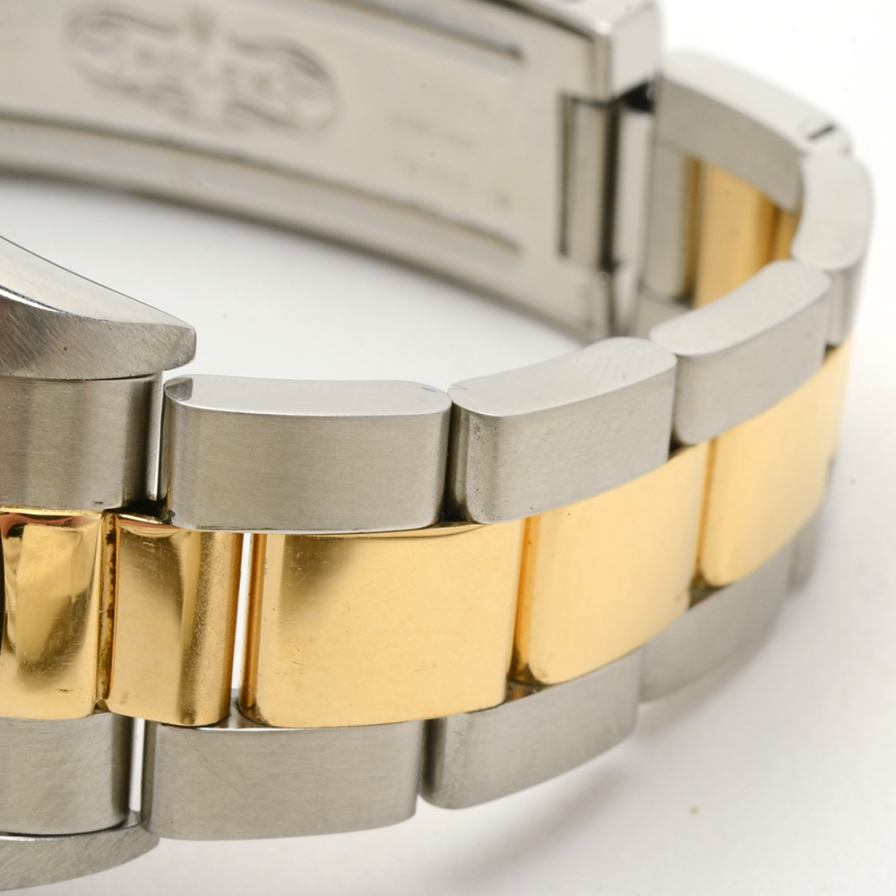 Rolex Oyster Perpetual Mid-Size 18K Gold & Steel Black Automatic