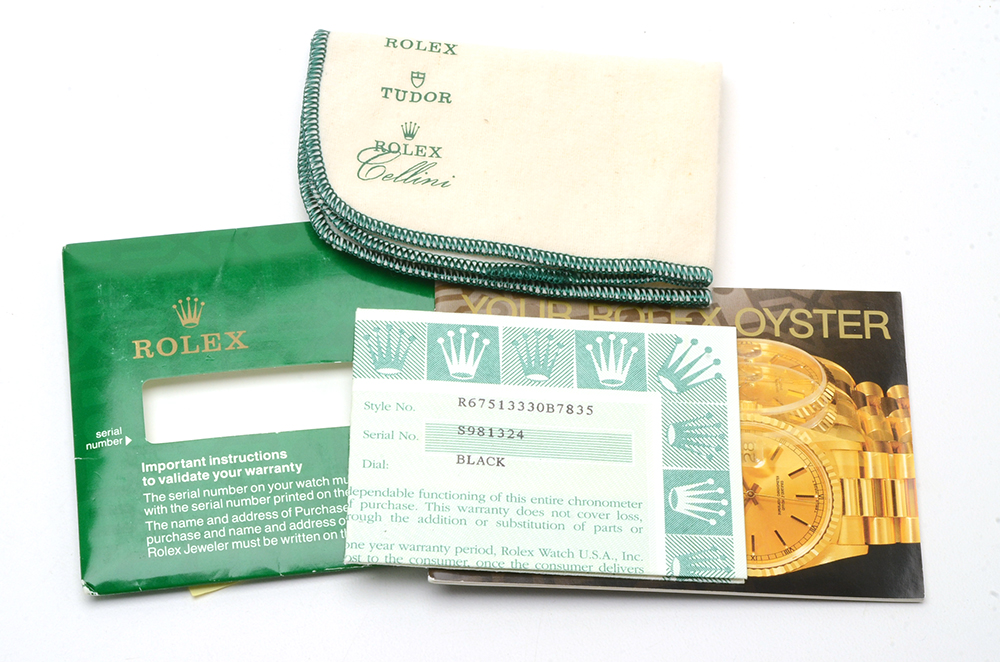 Rolex Oyster Perpetual Mid-Size 18K Gold & Steel Black Automatic