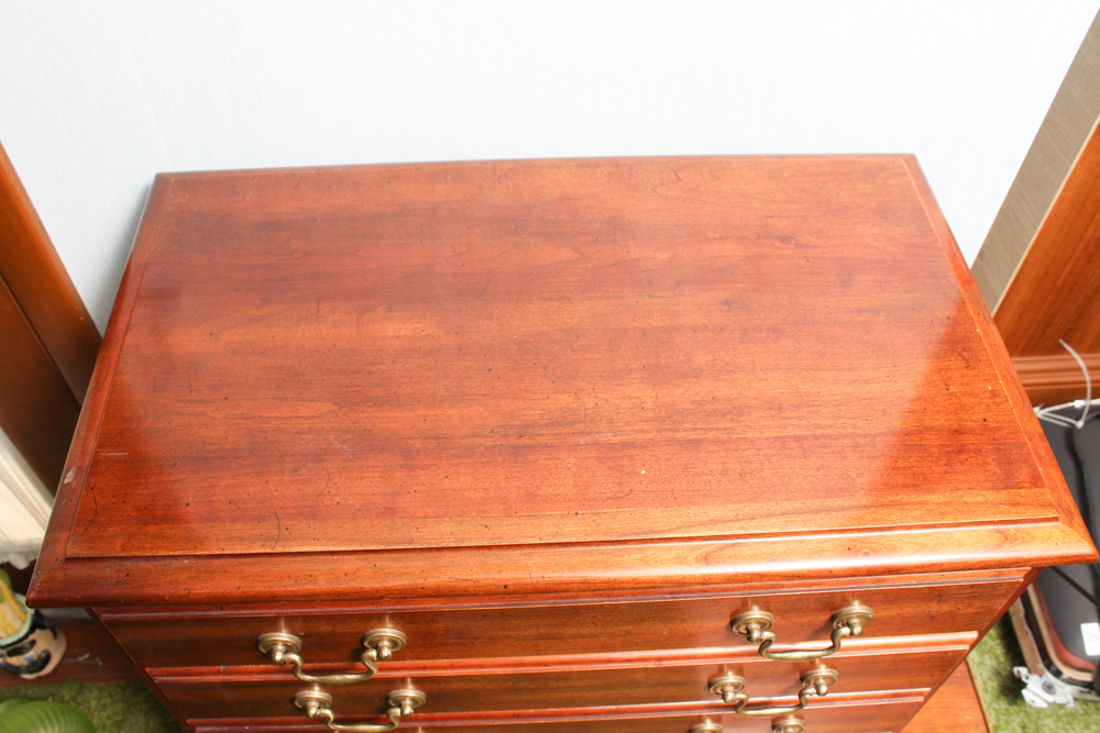 Queen Anne Lowboy Style Silver Flatware Chest