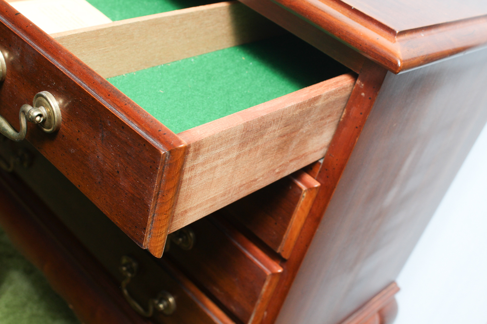 Queen Anne Lowboy Style Silver Flatware Chest