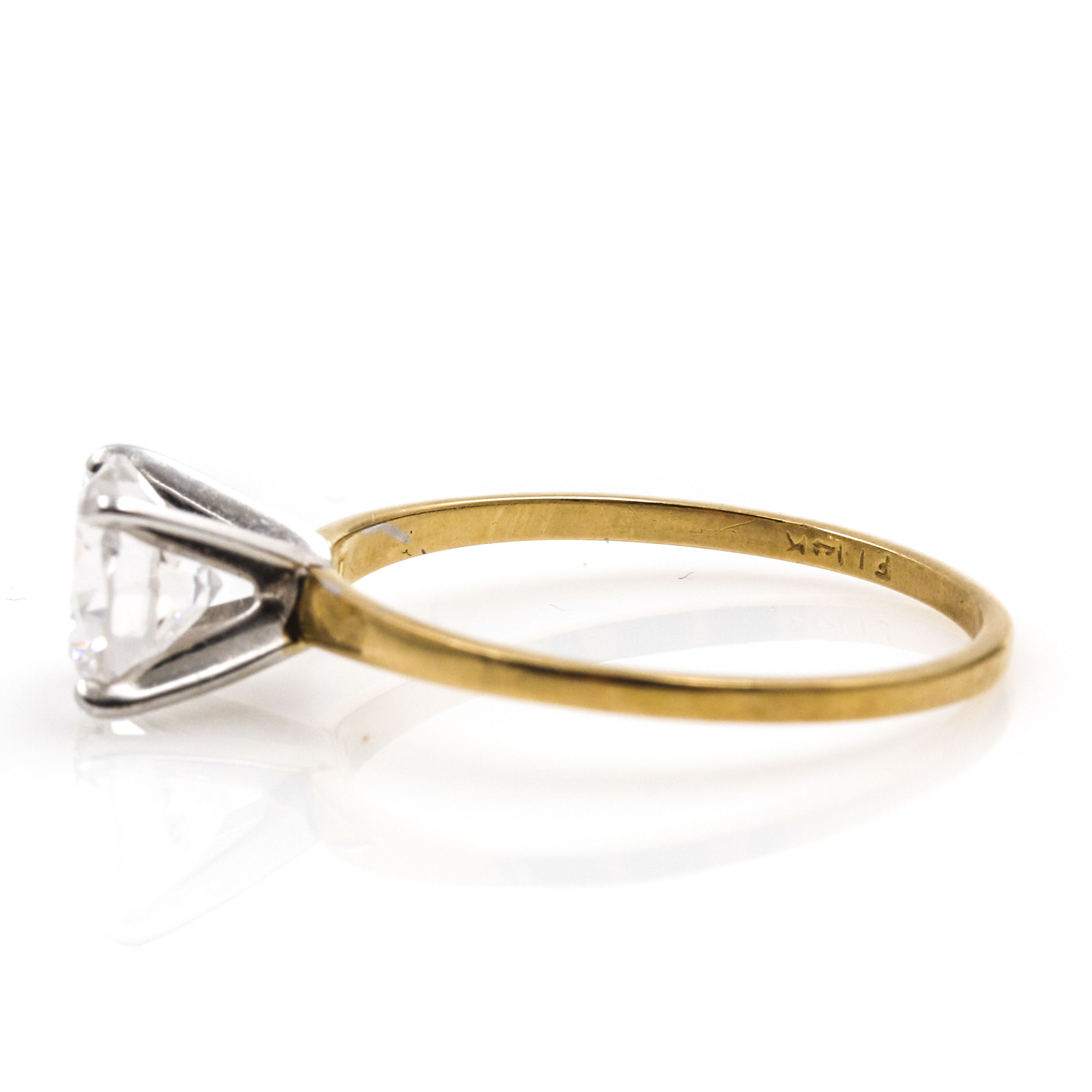 14K Yellow Gold Cubic Zirconia Ring