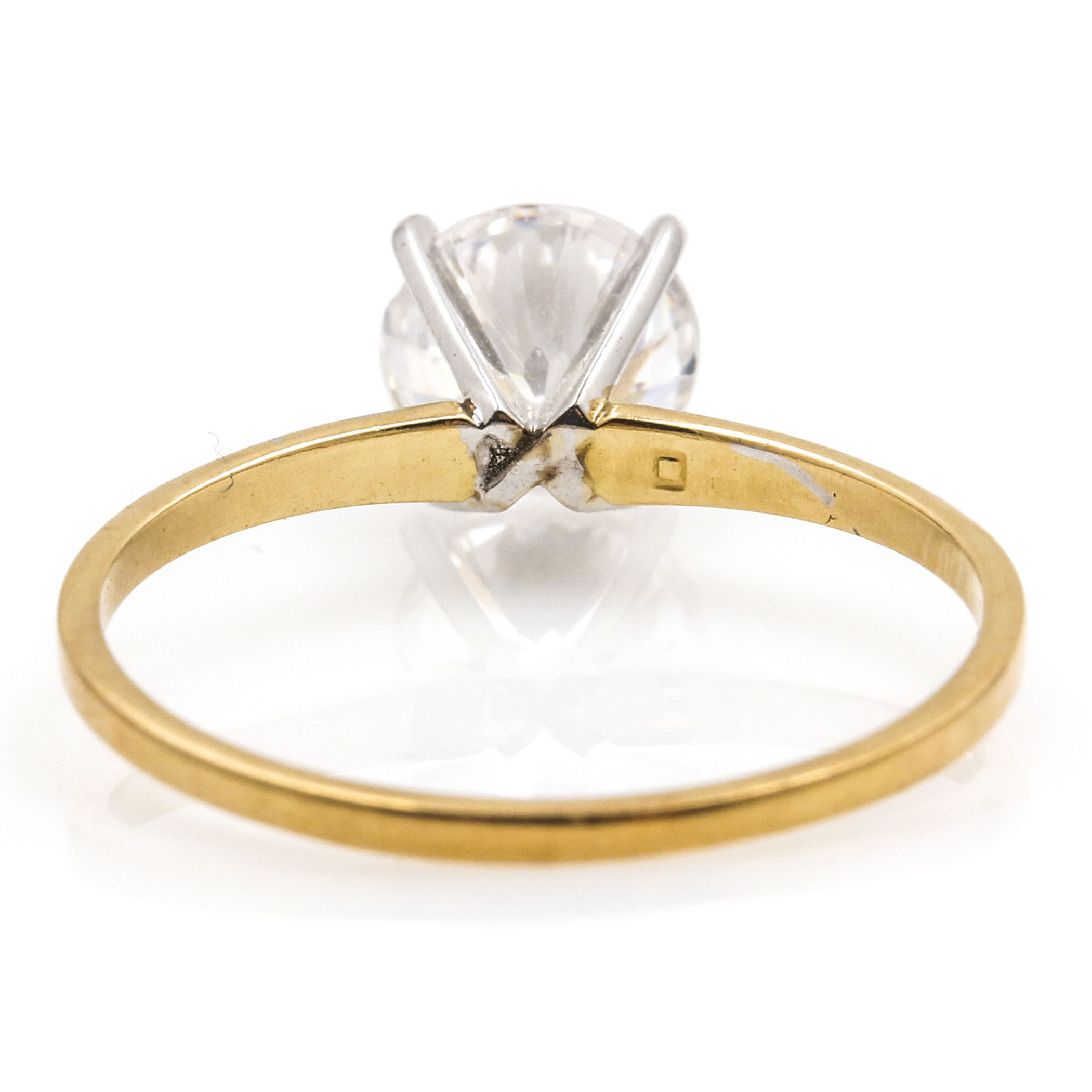14K Yellow Gold Cubic Zirconia Ring