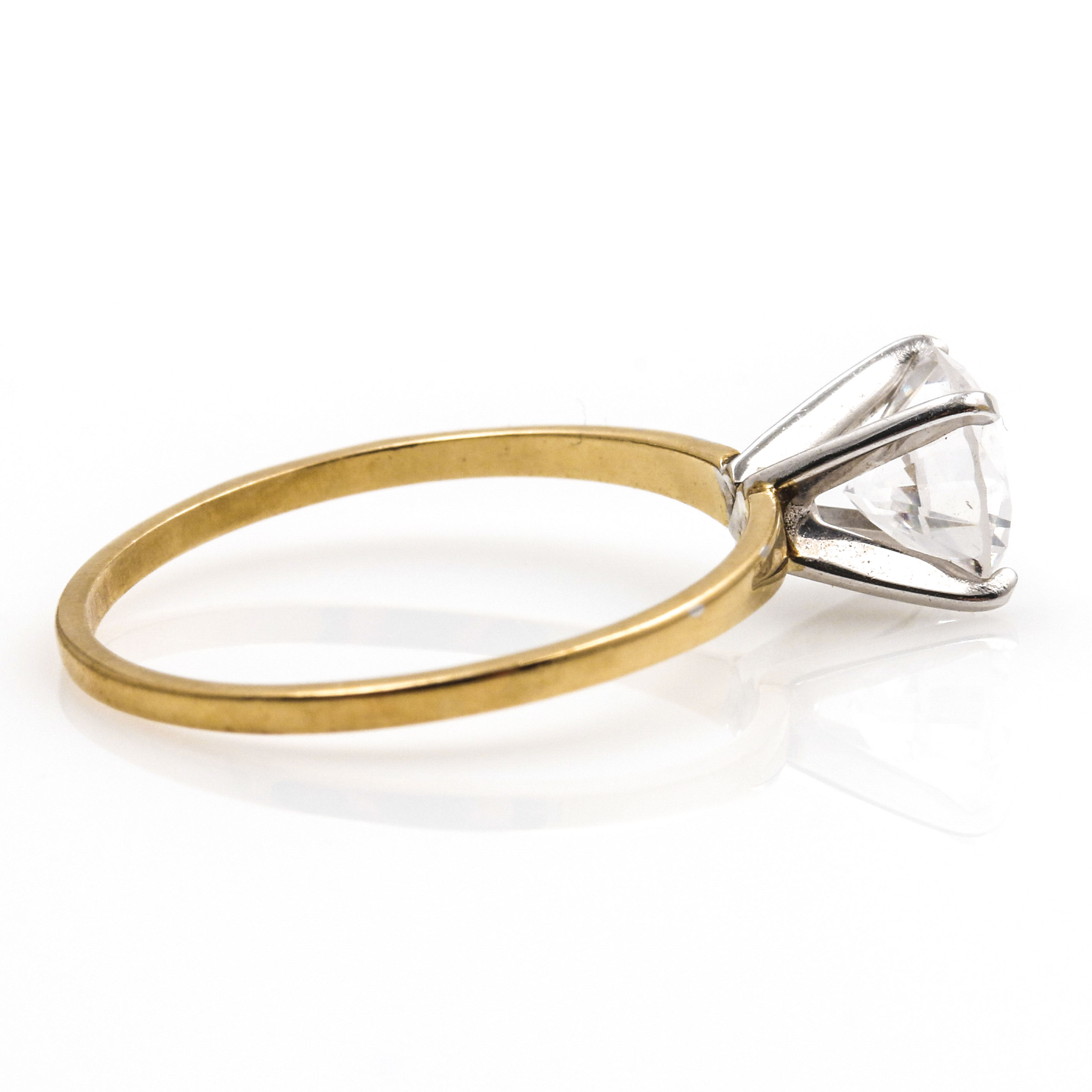 14K Yellow Gold Cubic Zirconia Ring