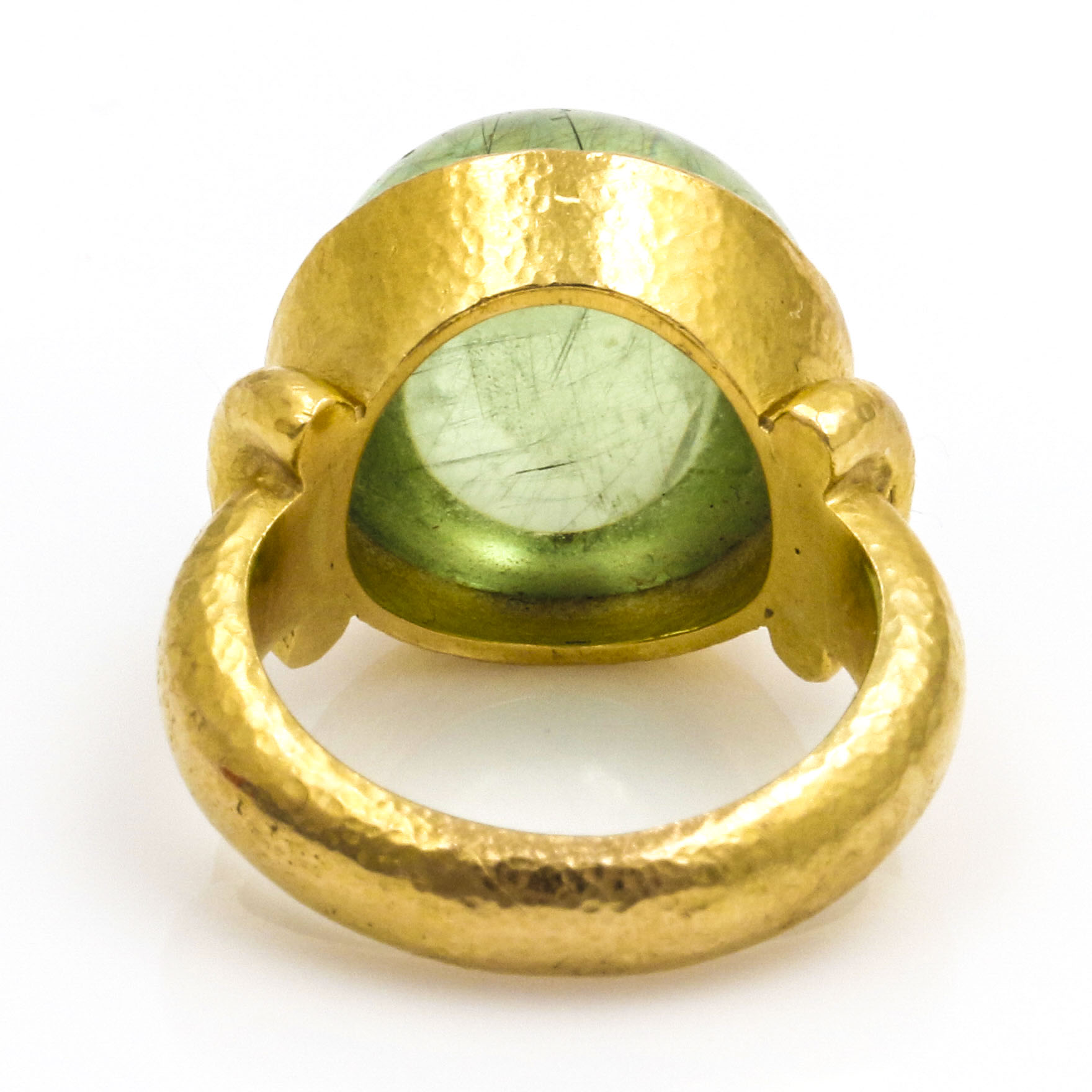 18K Yellow Gold Tourmalinated Tourmaline Ring