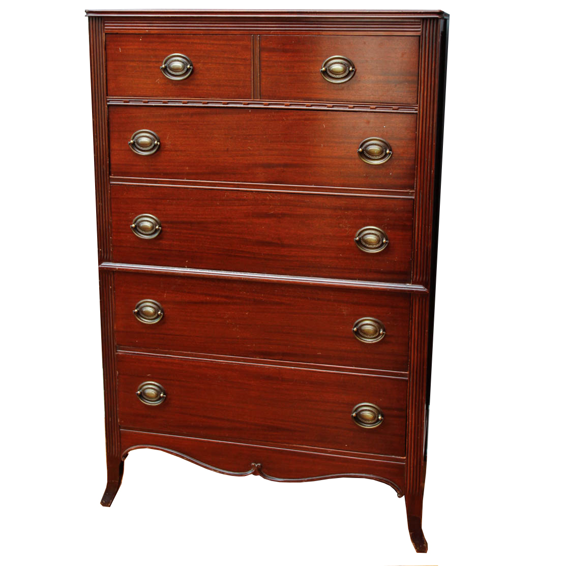 Vintage Hepplewhite Style Mahogany Chest of Drawers