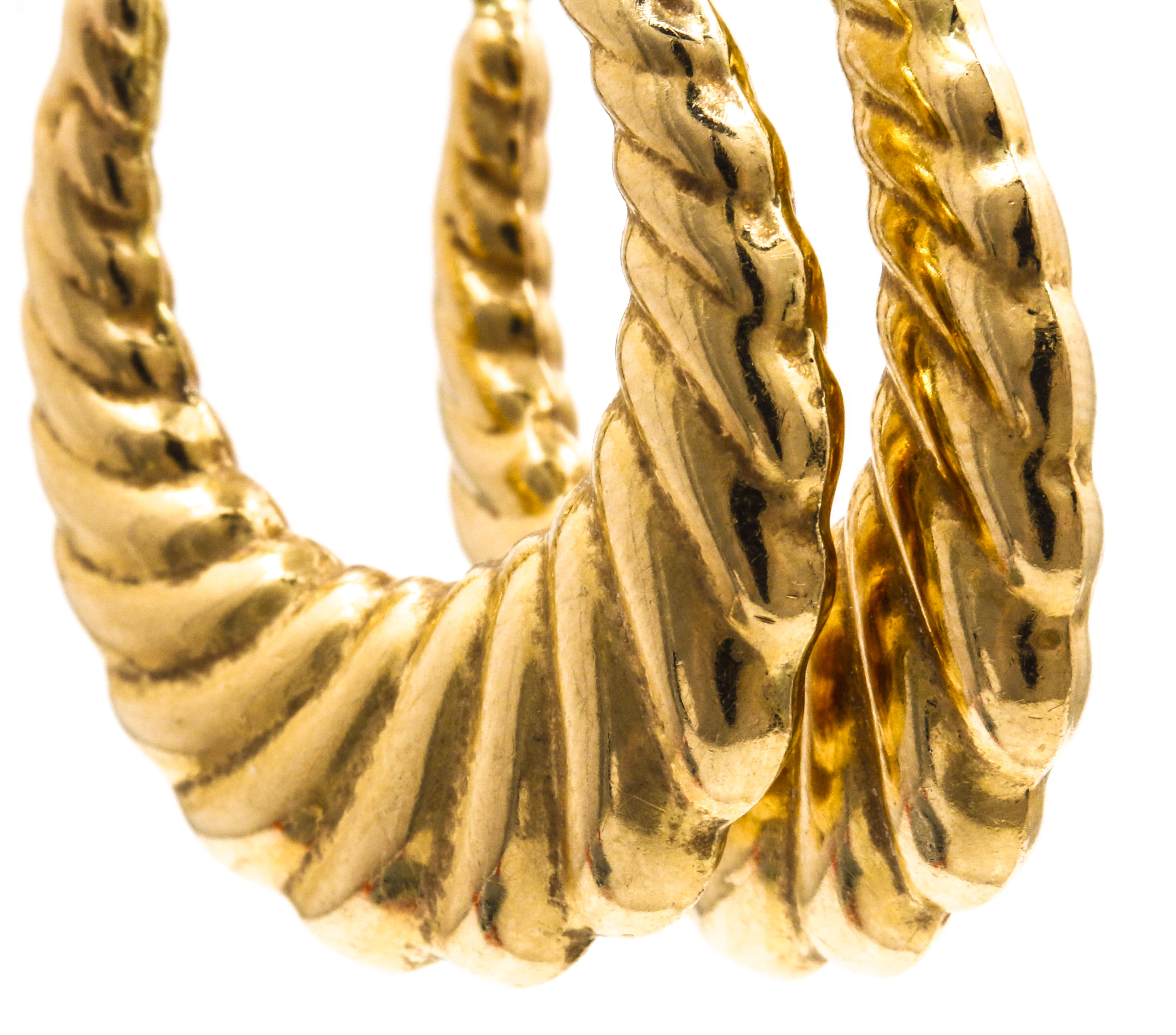 14K Yellow Gold Hoops