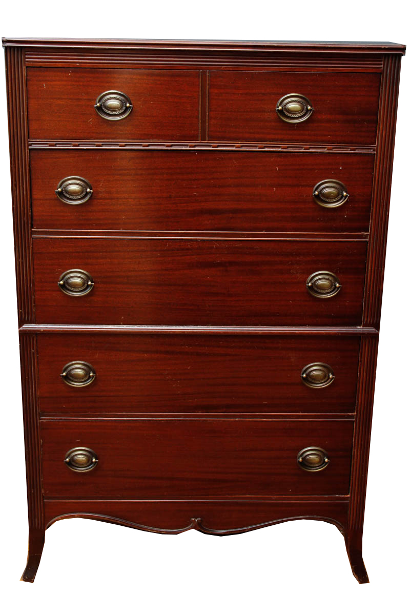 Vintage Hepplewhite Style Mahogany Chest of Drawers