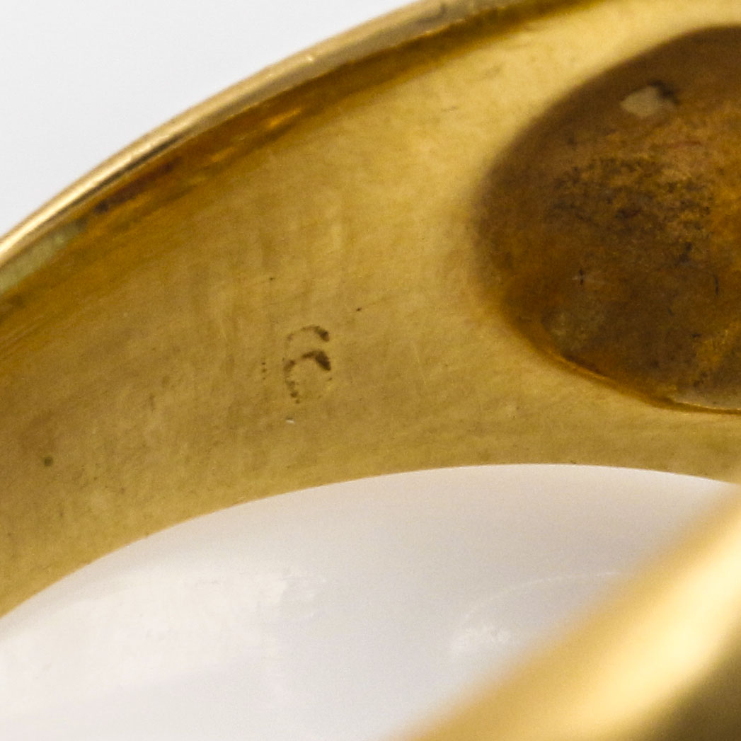 18K Yellow Gold Diamond and Gemstone Ring