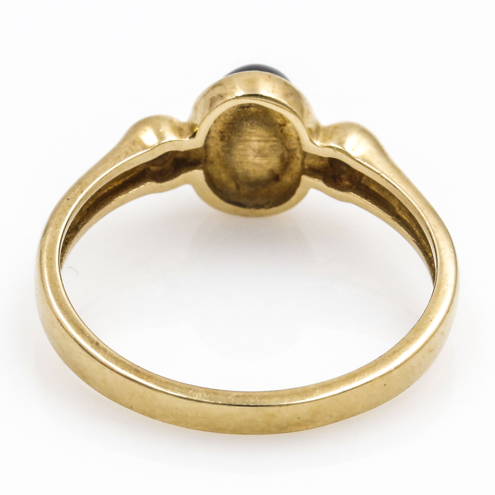 14K Yellow Gold Sapphire and Diamond Ring