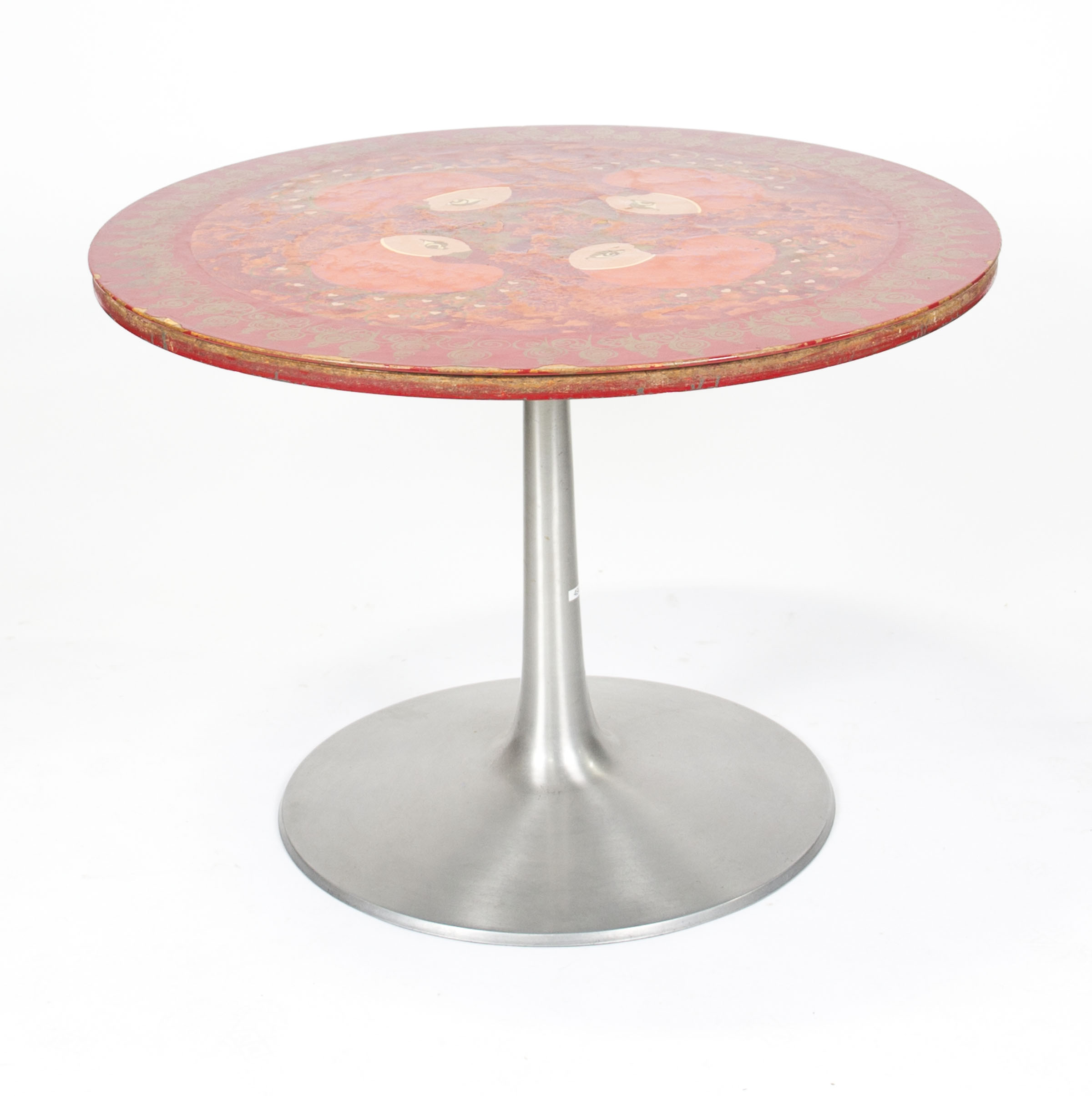 Danish Modern Poul Cadovius Table Painted by Susanne F. Mygge
