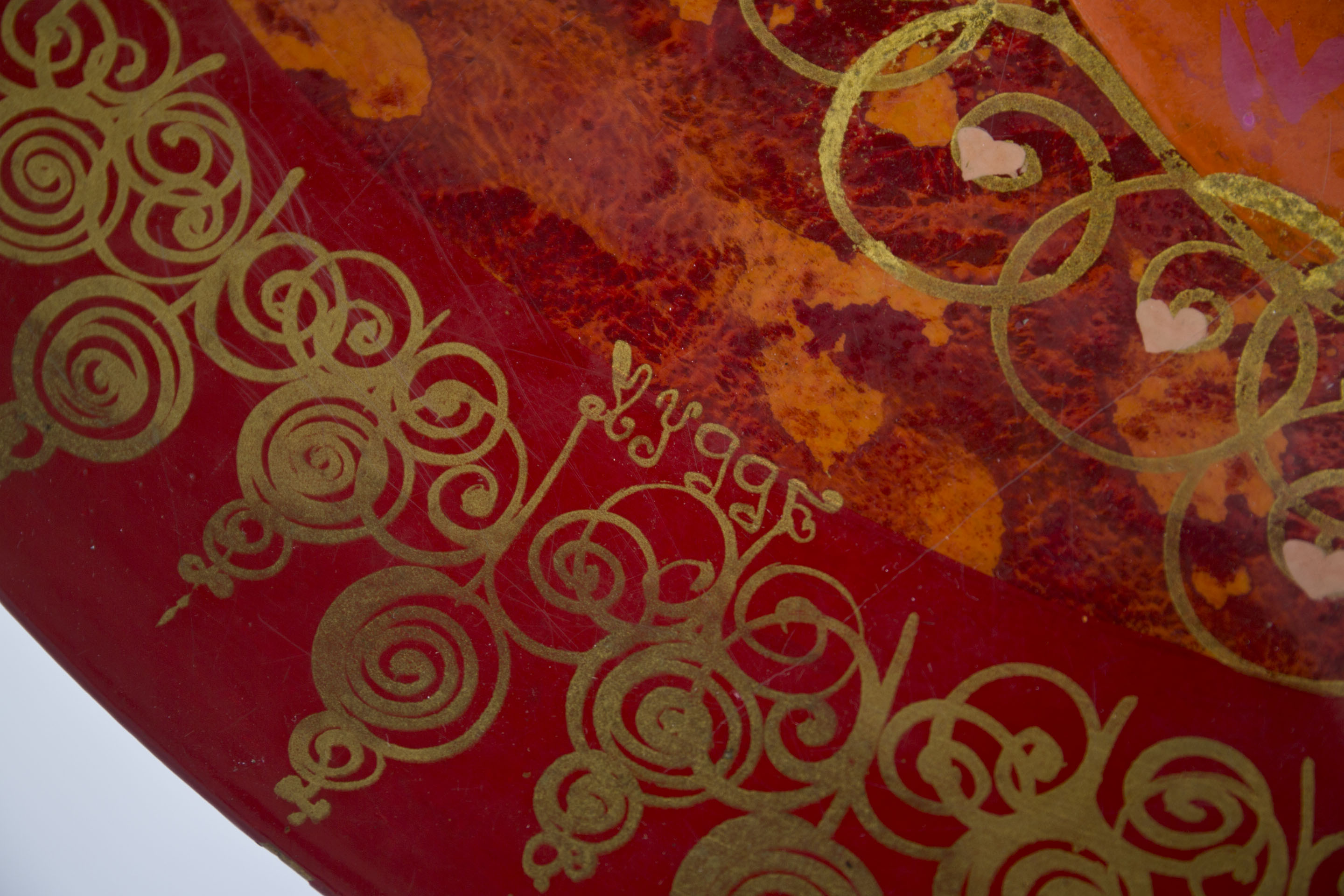 Danish Modern Poul Cadovius Table Painted by Susanne F. Mygge