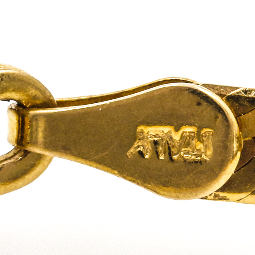 14K Yellow Gold Herringbone Bracelet