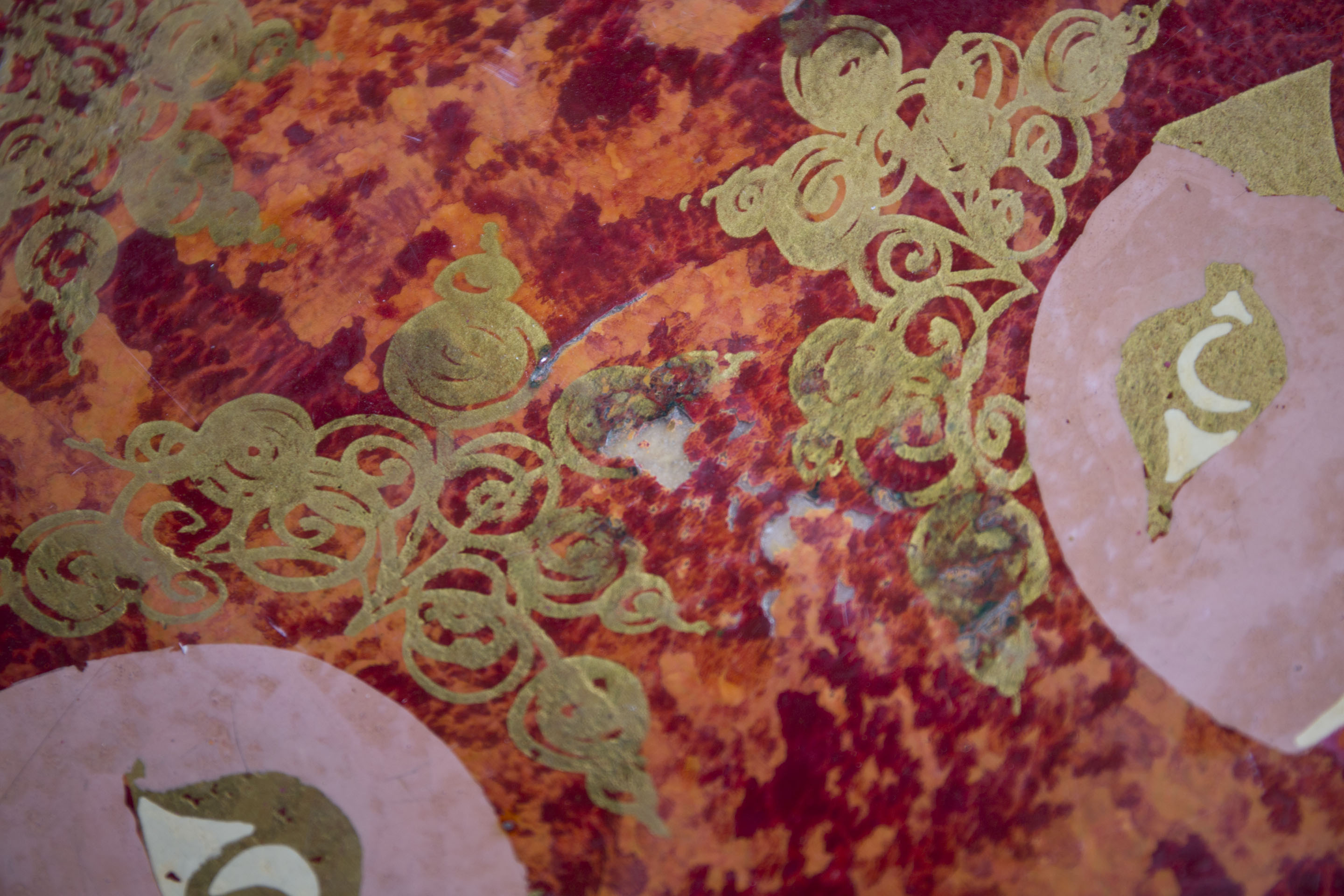 Danish Modern Poul Cadovius Table Painted by Susanne F. Mygge