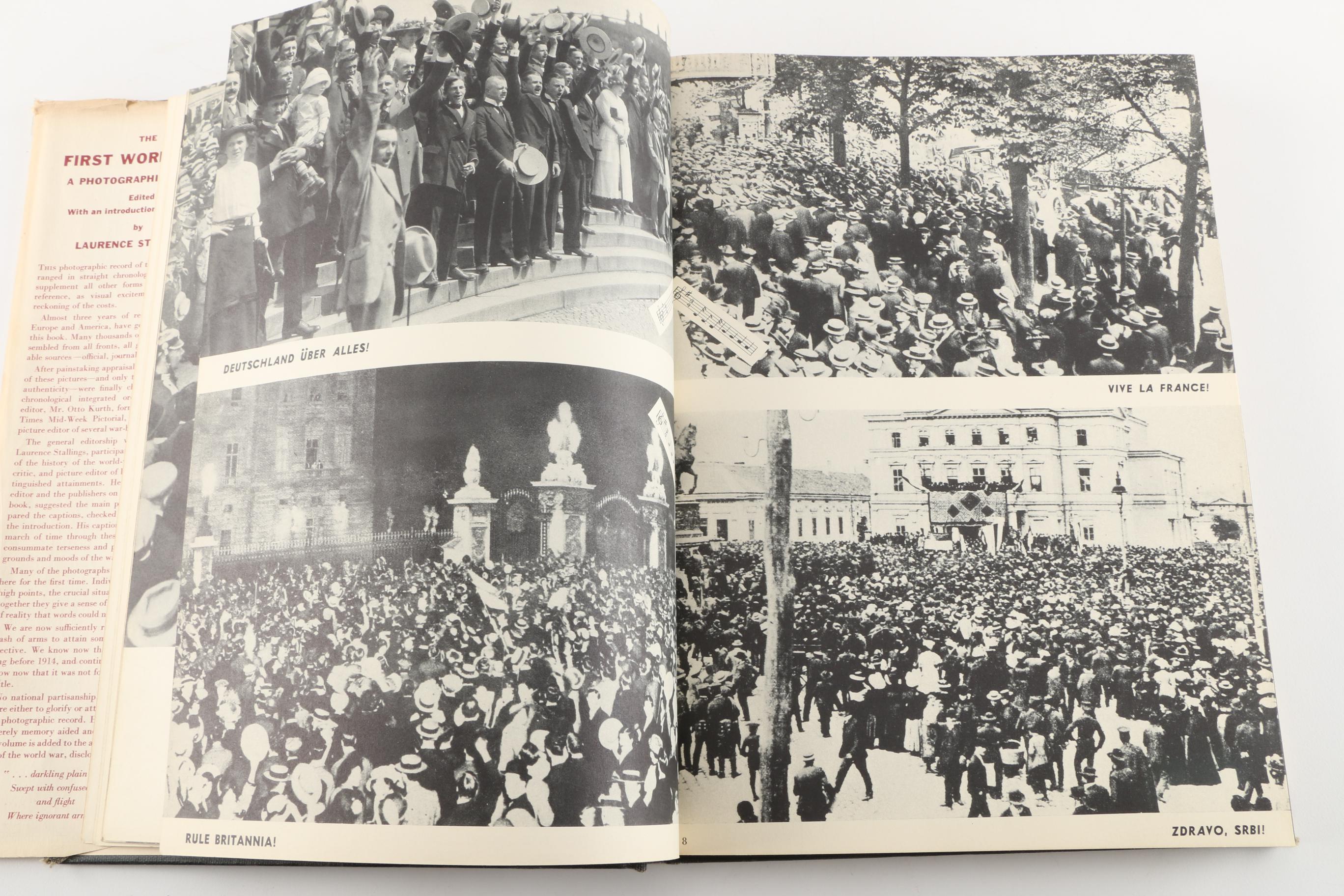 1933 First Edition "The First World War: A Photographic History" Edited by Laurence Stallings