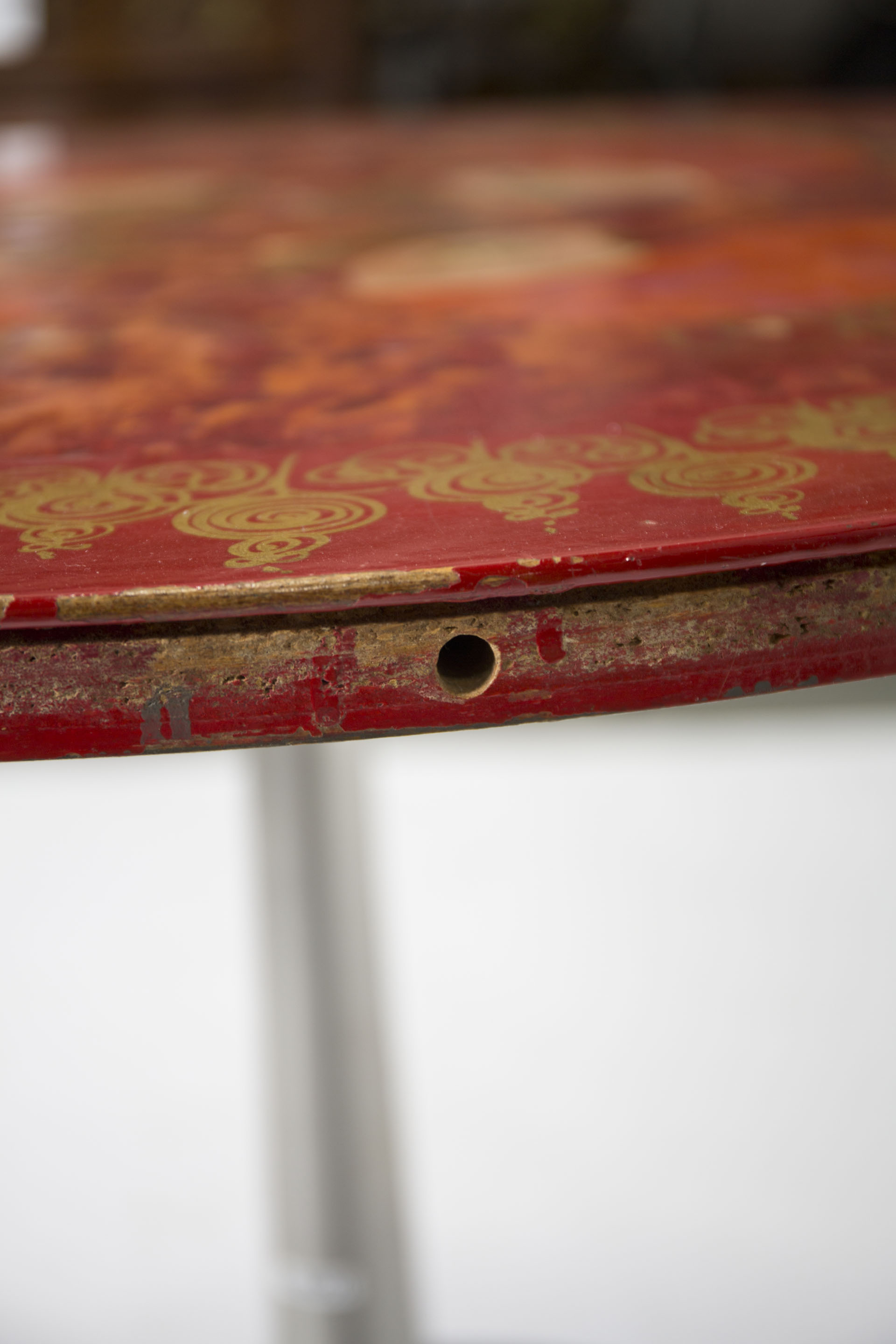 Danish Modern Poul Cadovius Table Painted by Susanne F. Mygge