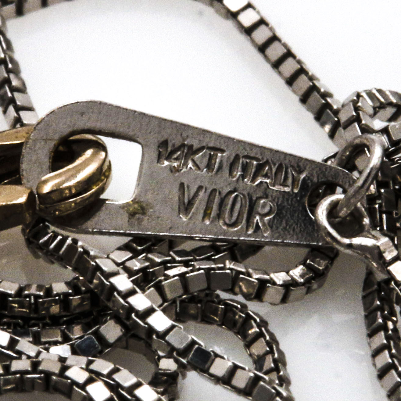 14K White Gold Cultured Pearl and Diamond Pendant Necklace