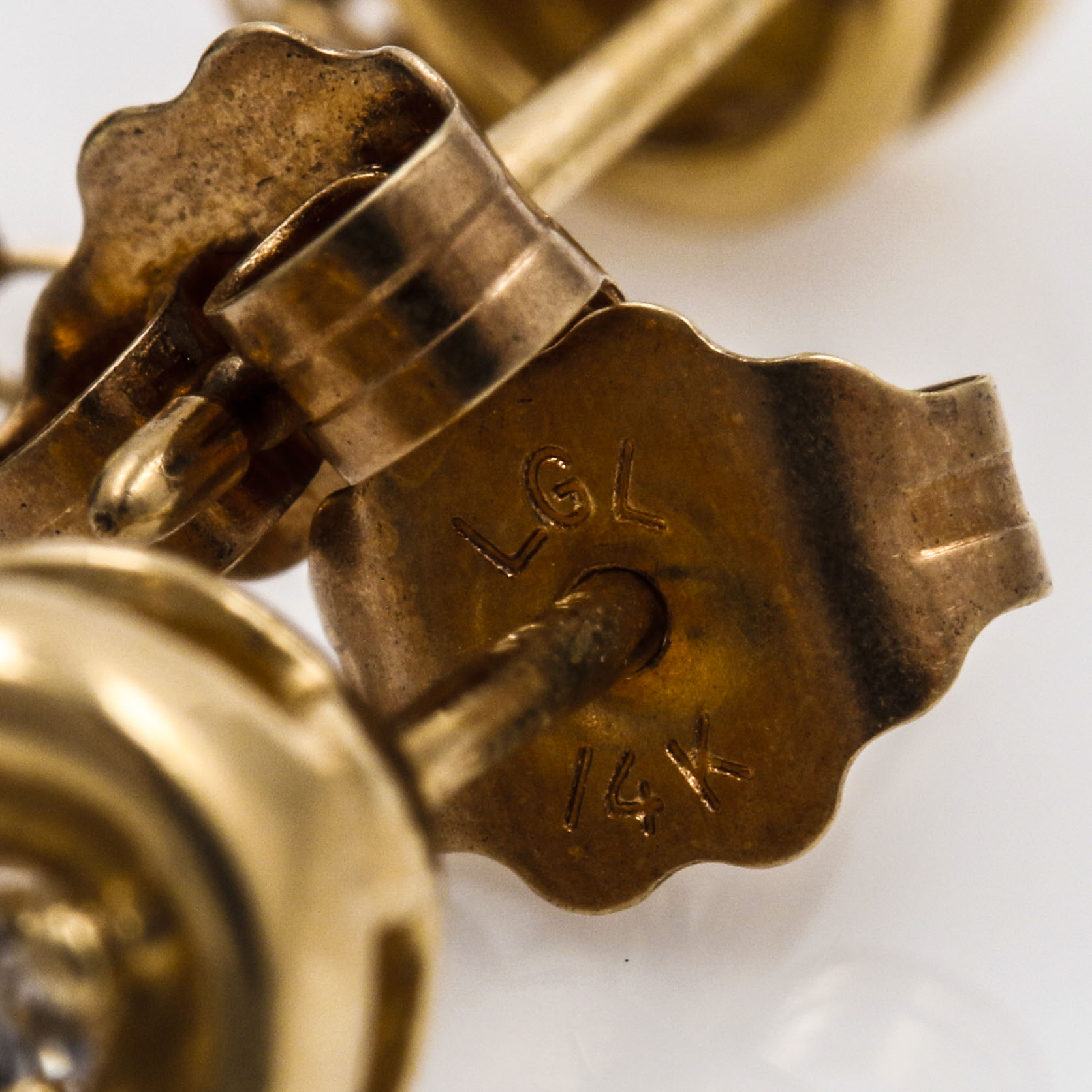 14K Yellow Gold Cultured Pearl and White Topaz Earrings