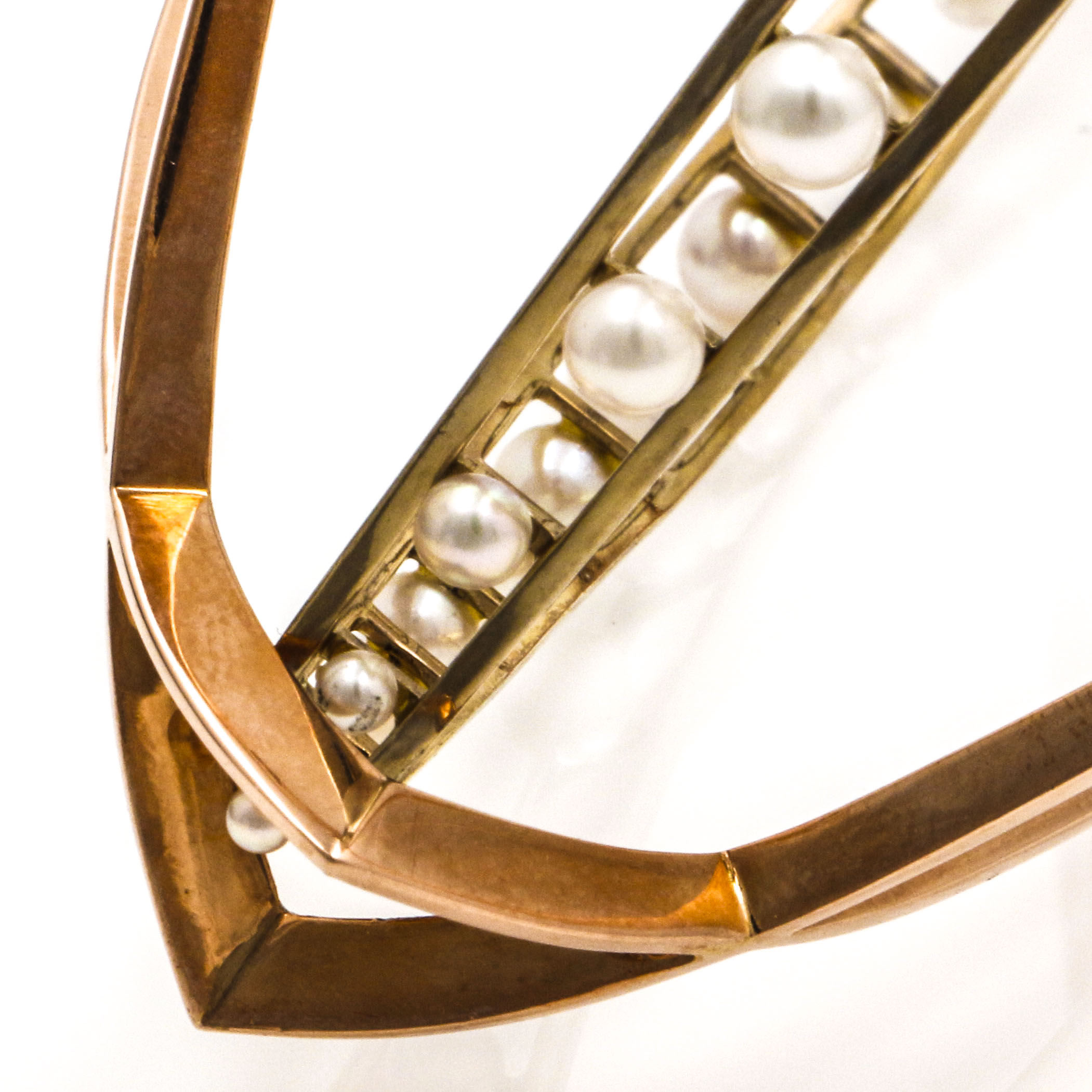 14K Rose and Yellow Gold Pearl Bracelet