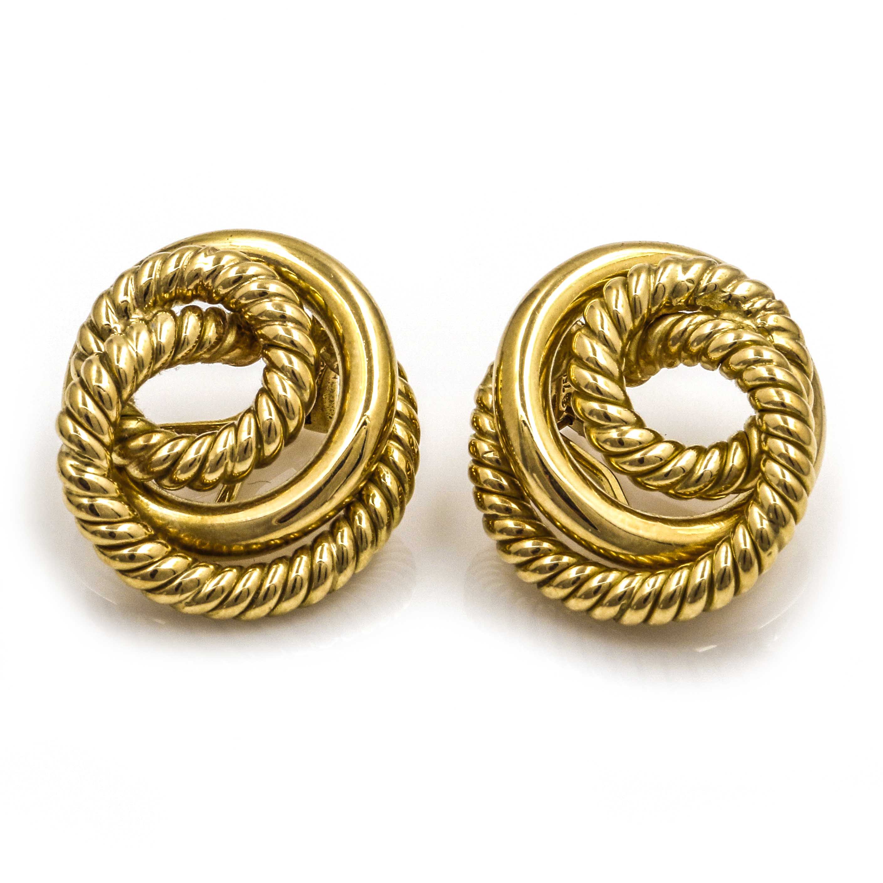 18K Yellow Gold Clip-On Earrings