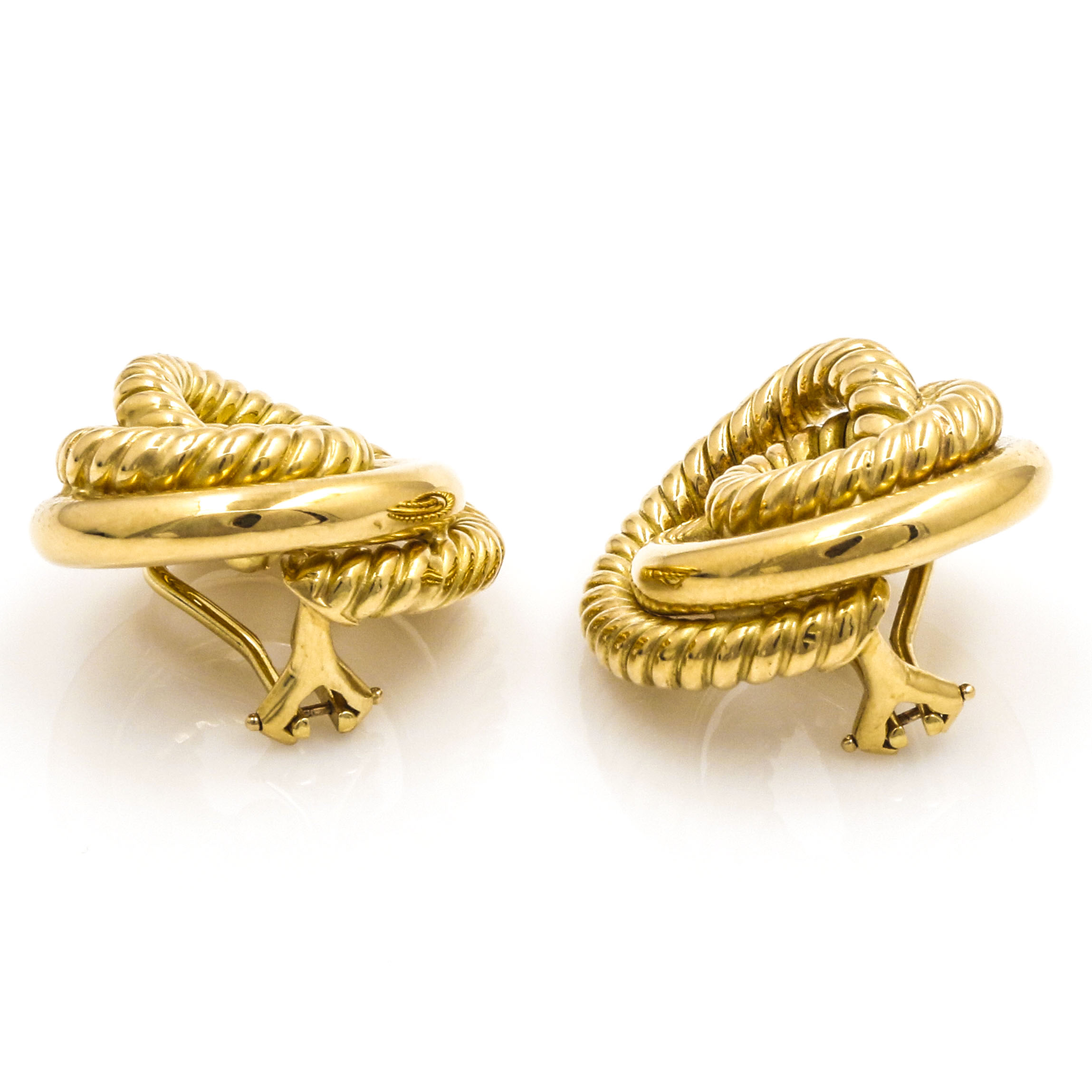 18K Yellow Gold Clip-On Earrings