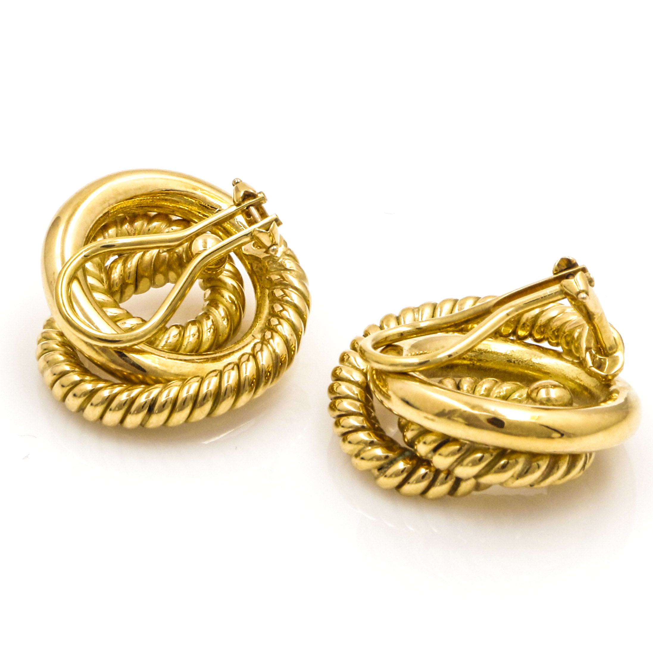 18K Yellow Gold Clip-On Earrings