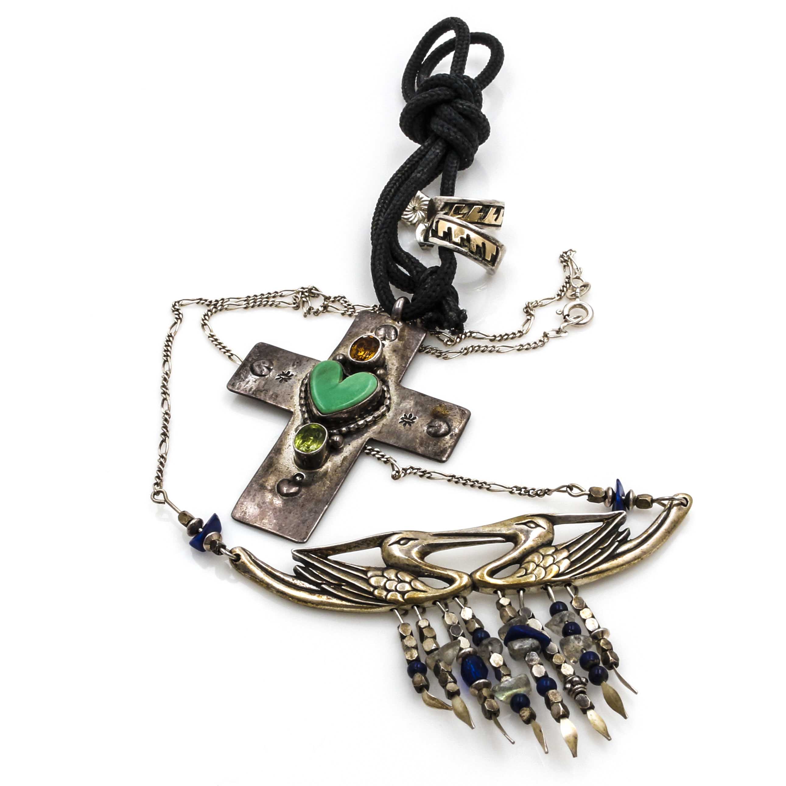 Sterling Silver Jewelry Including Navajo Juan Willie