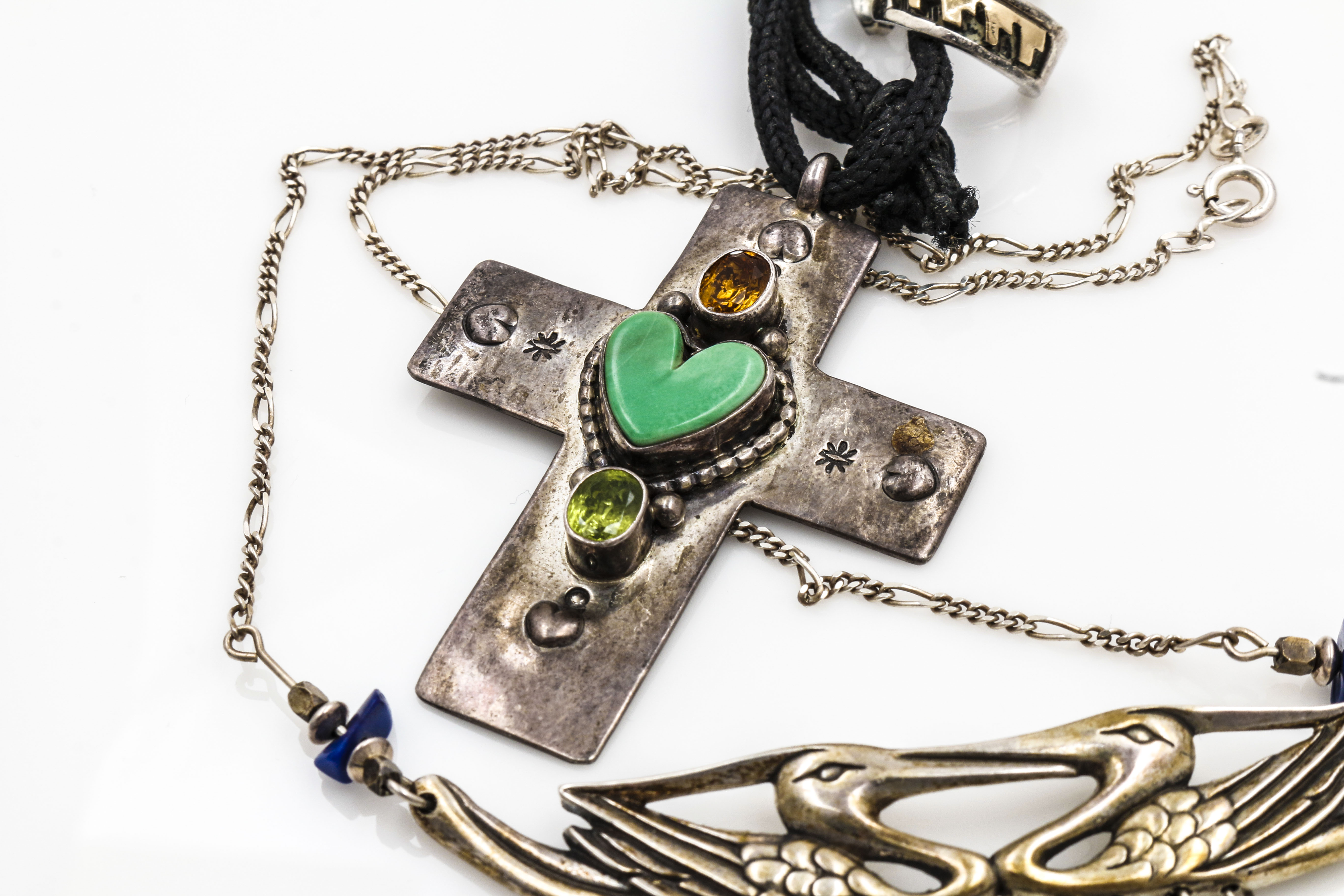 Sterling Silver Jewelry Including Navajo Juan Willie