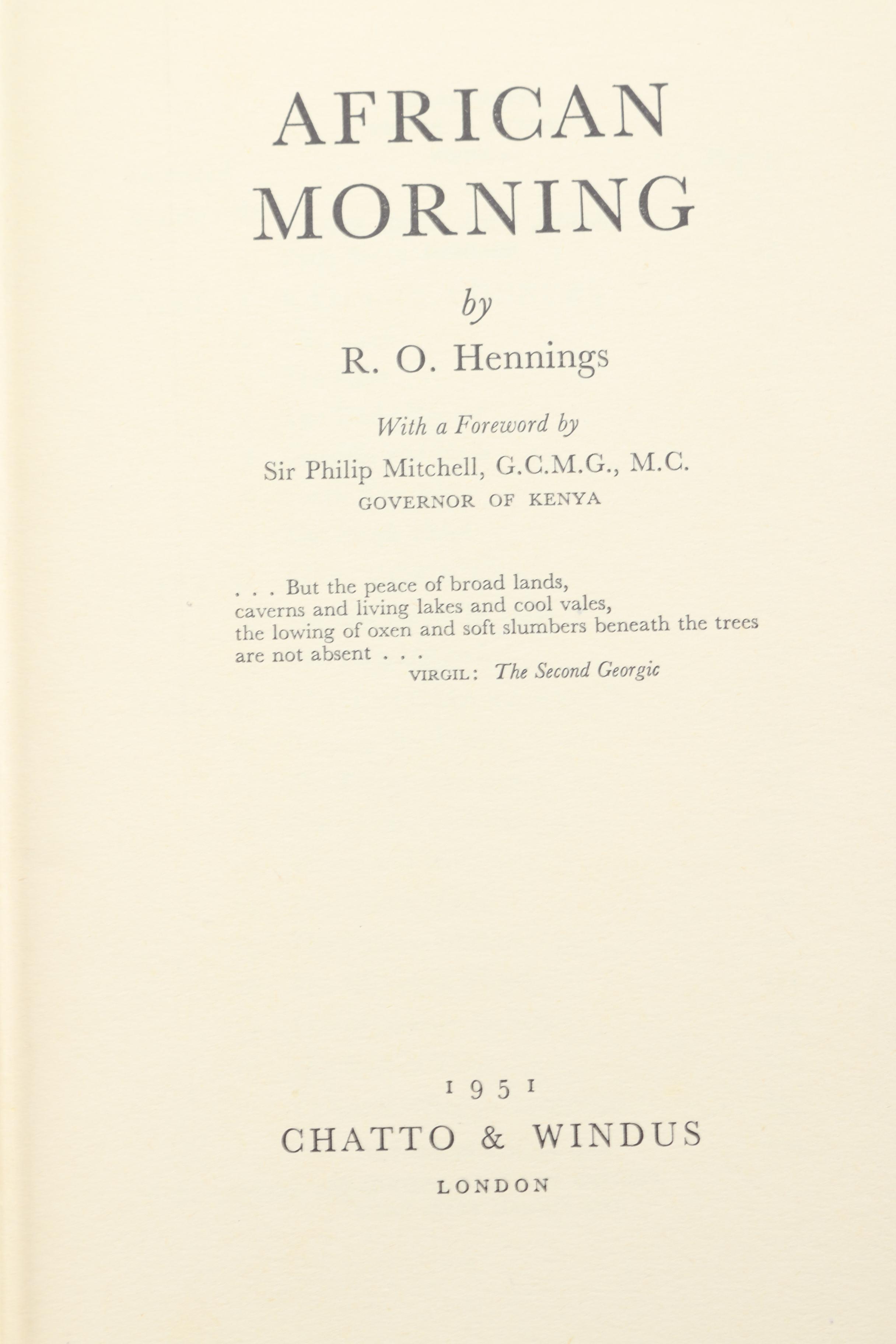 1951 First Edition of "African Morning"