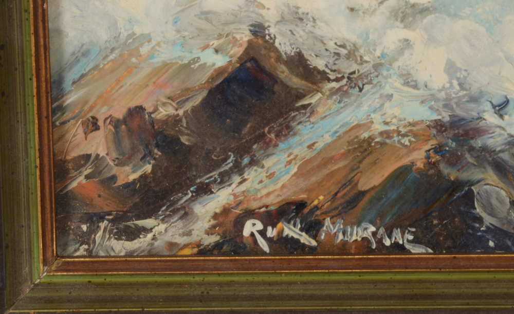 Ruth Zorn Murane Original Oil Seascape on Academy Board