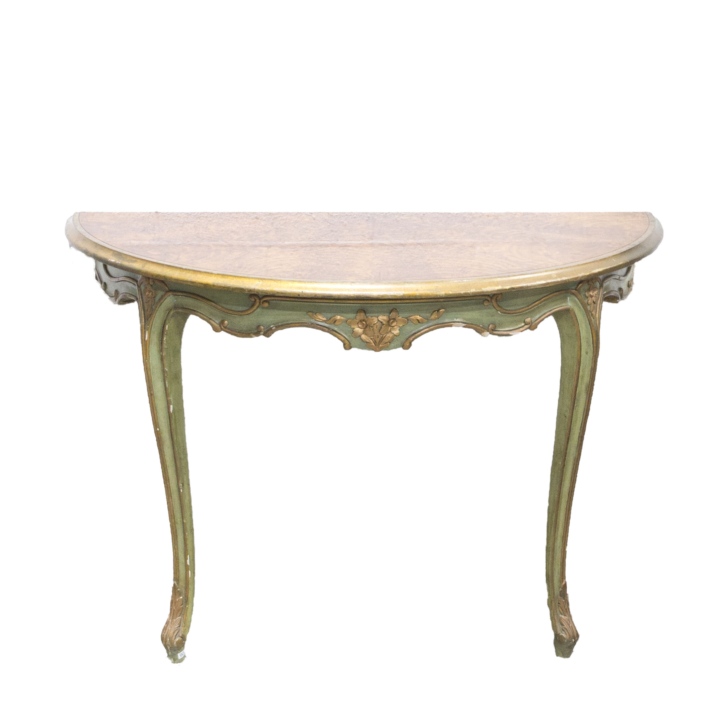 Vintage Louis XV Style Demilune Console Tables