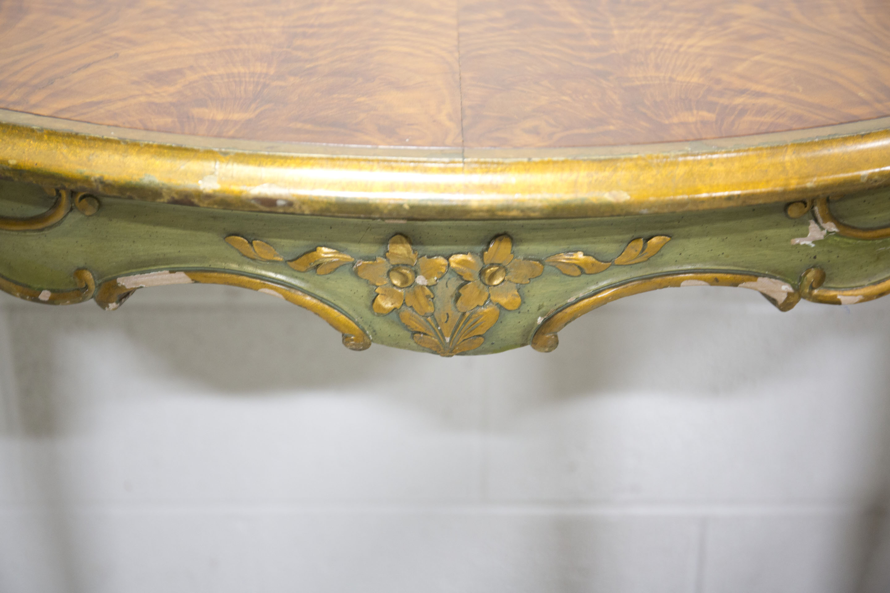 Vintage Louis XV Style Demilune Console Tables