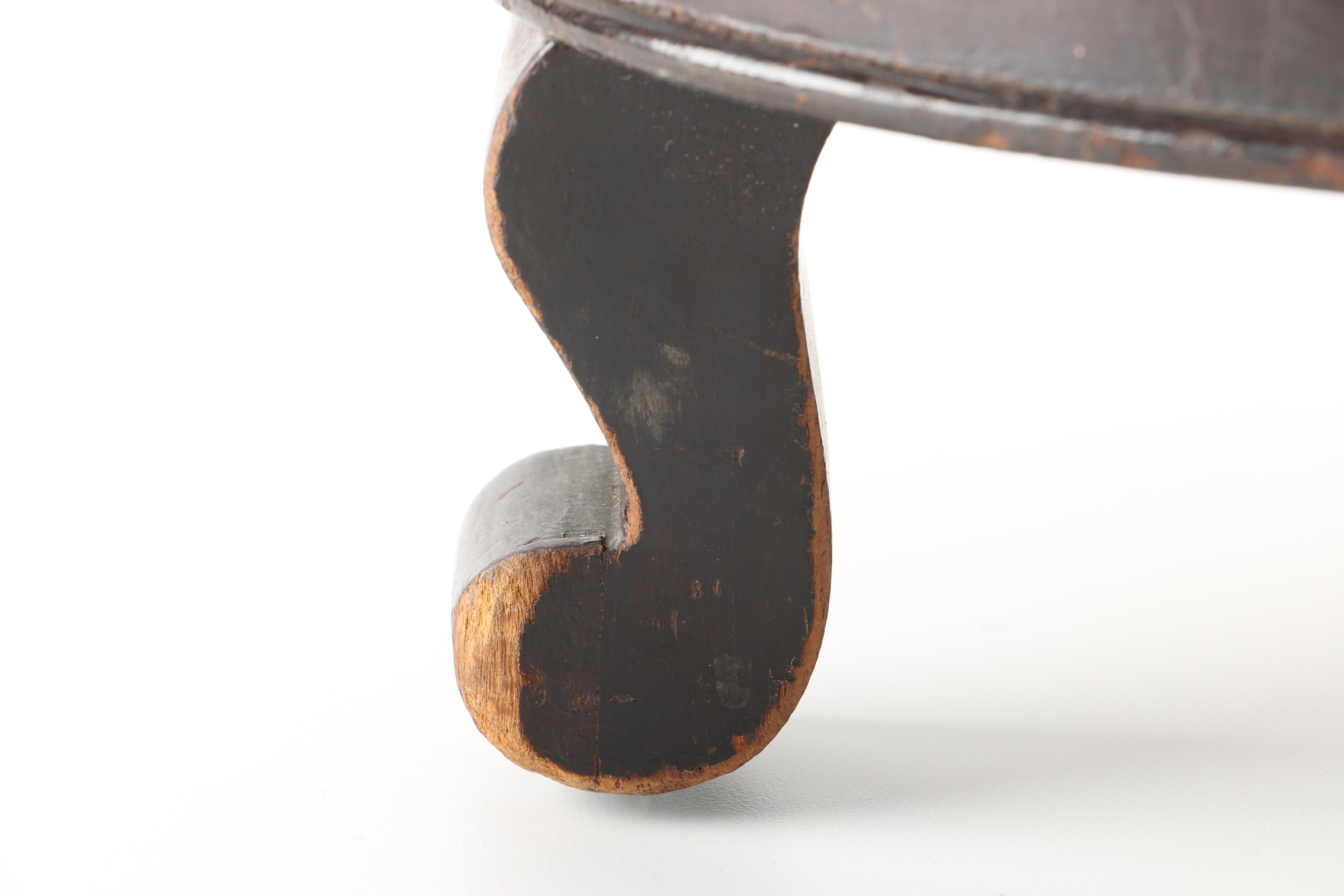 Antique Needlepoint Footstool