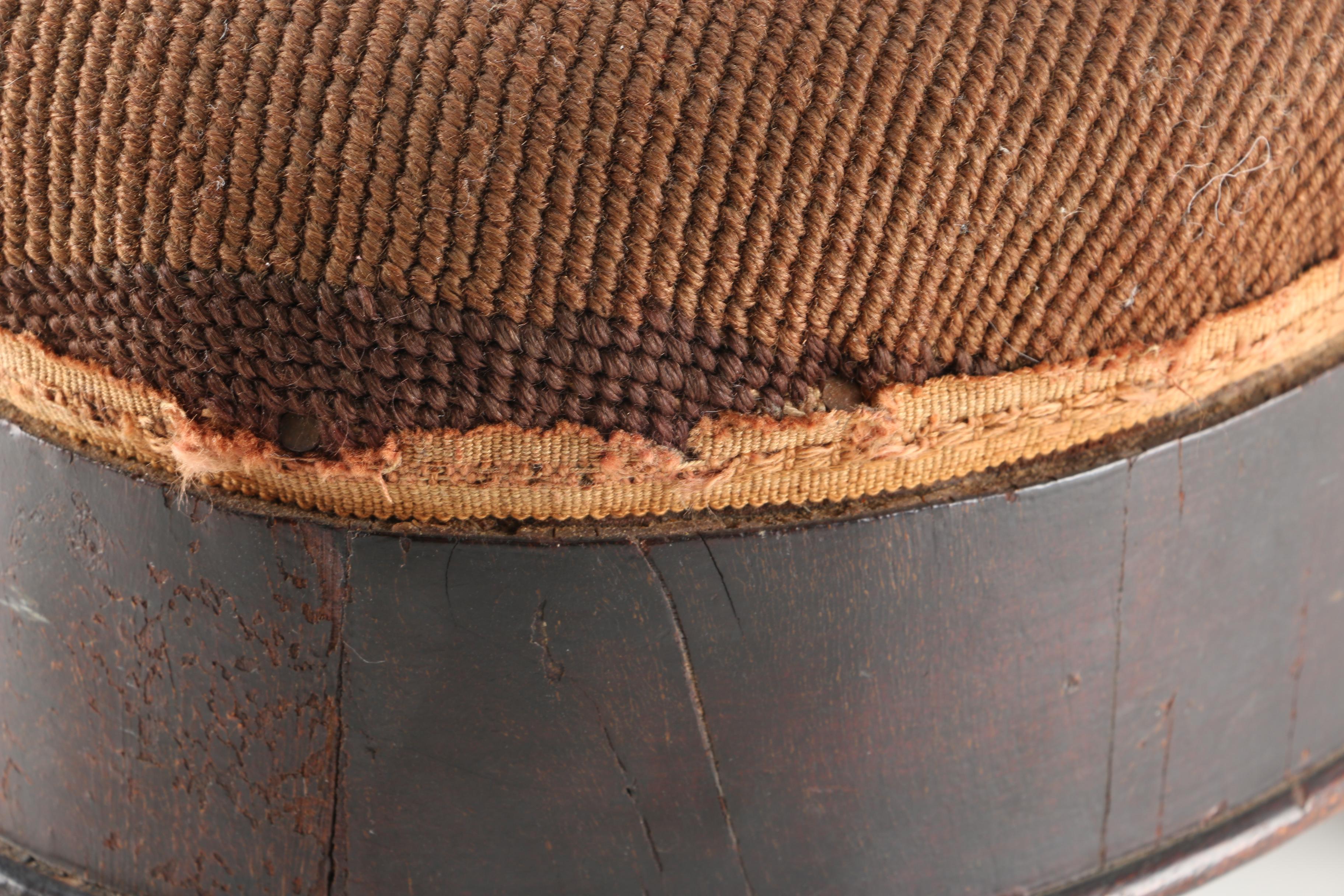 Antique Needlepoint Footstool