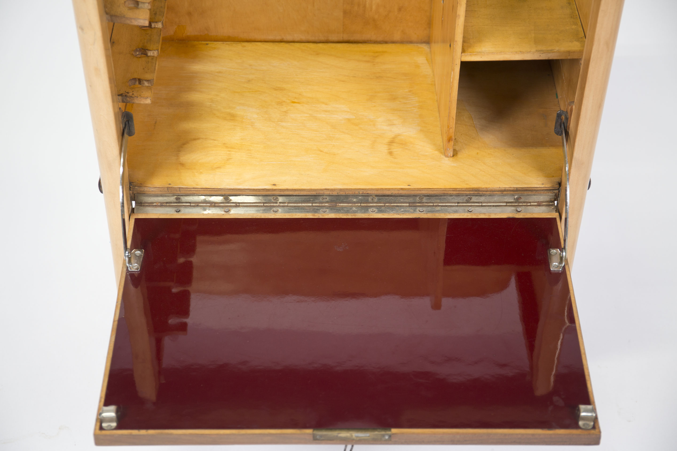 Art Deco Walnut Burl Liquor Cabinet