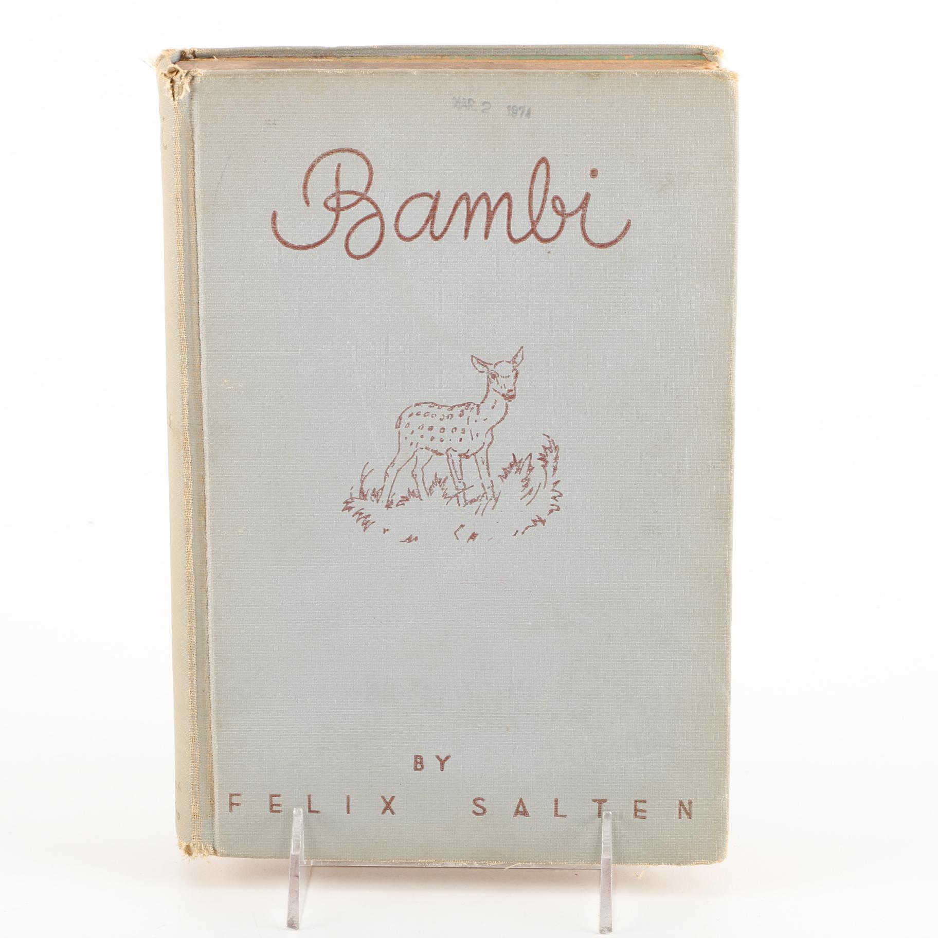 1931 "Bambi" by Felix Salten