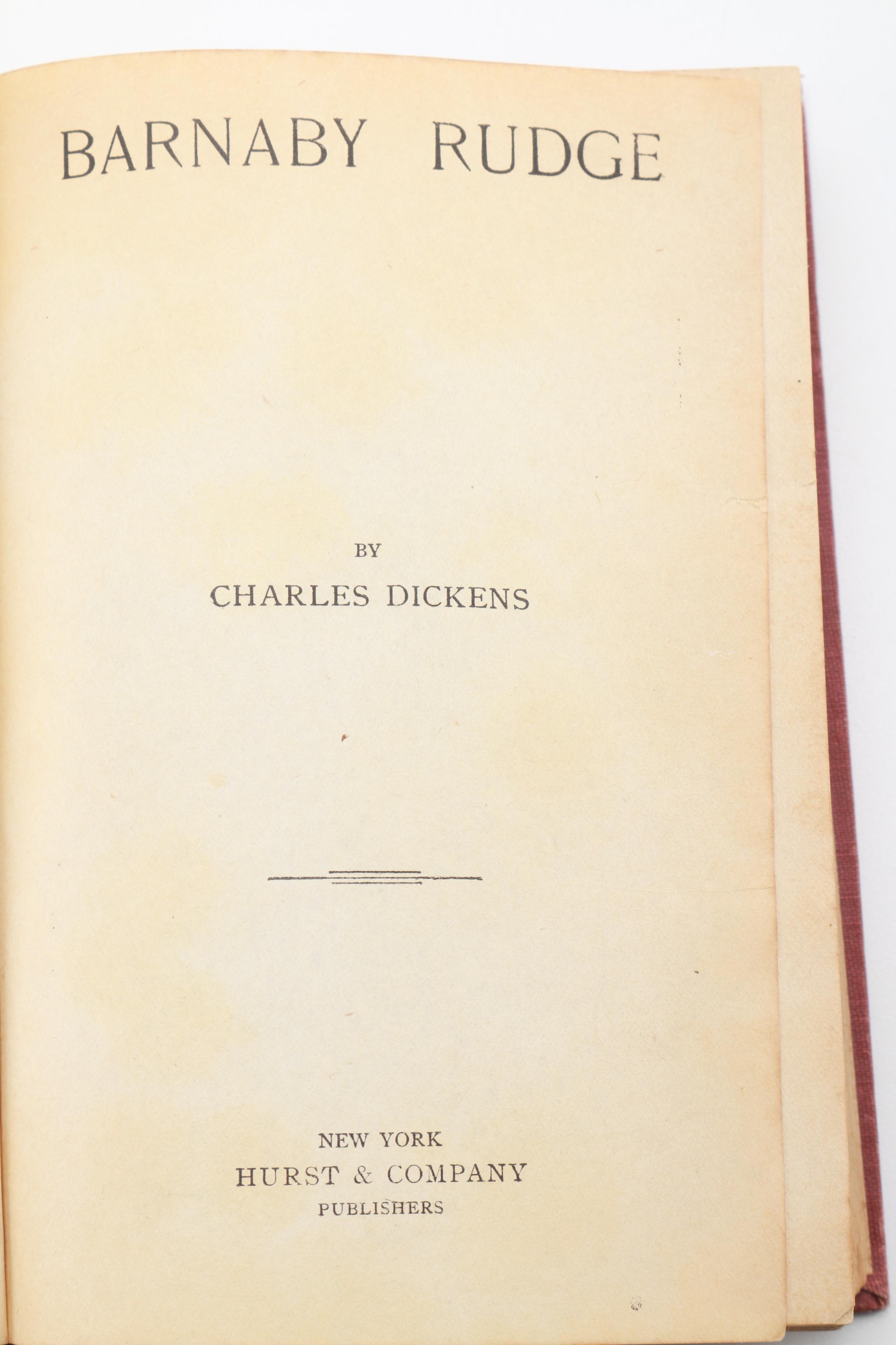 Vintage Edition of "Barnaby Rudge" with Illustrated Cover