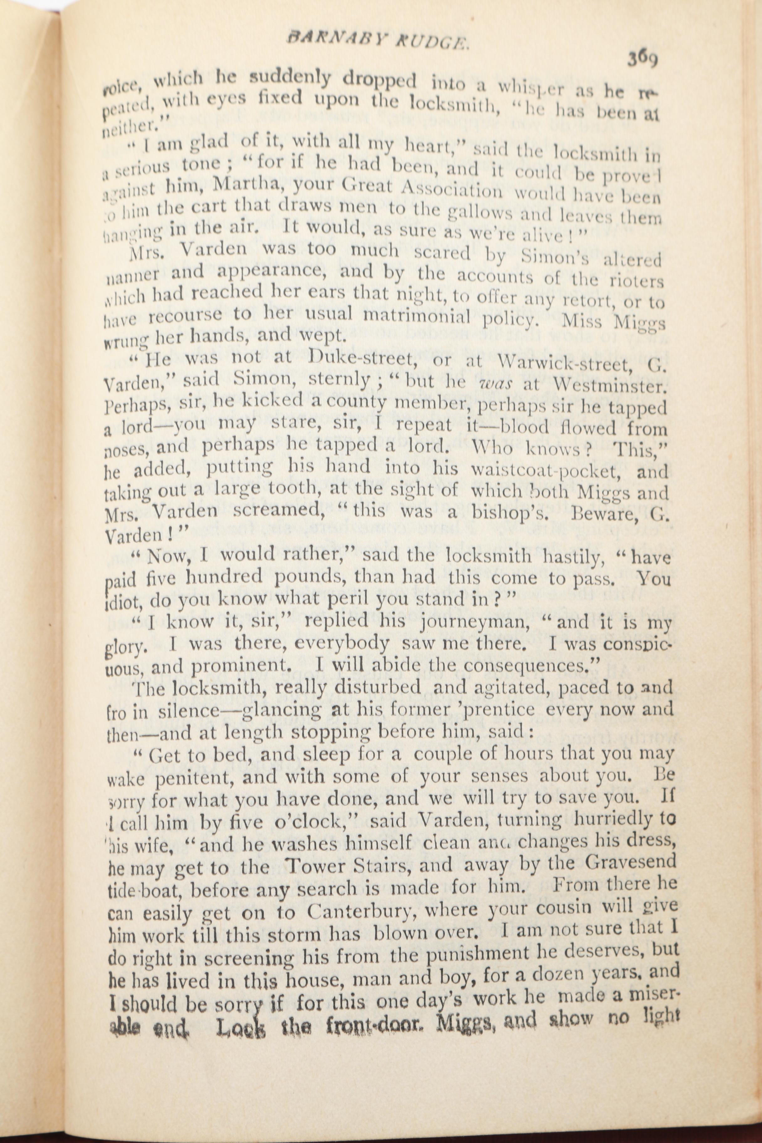 Vintage Edition of "Barnaby Rudge" with Illustrated Cover