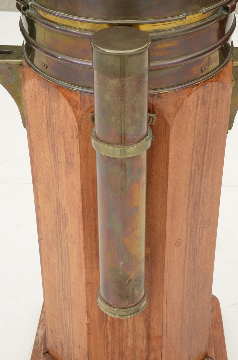 Wood and Brass Ship's Binnacle